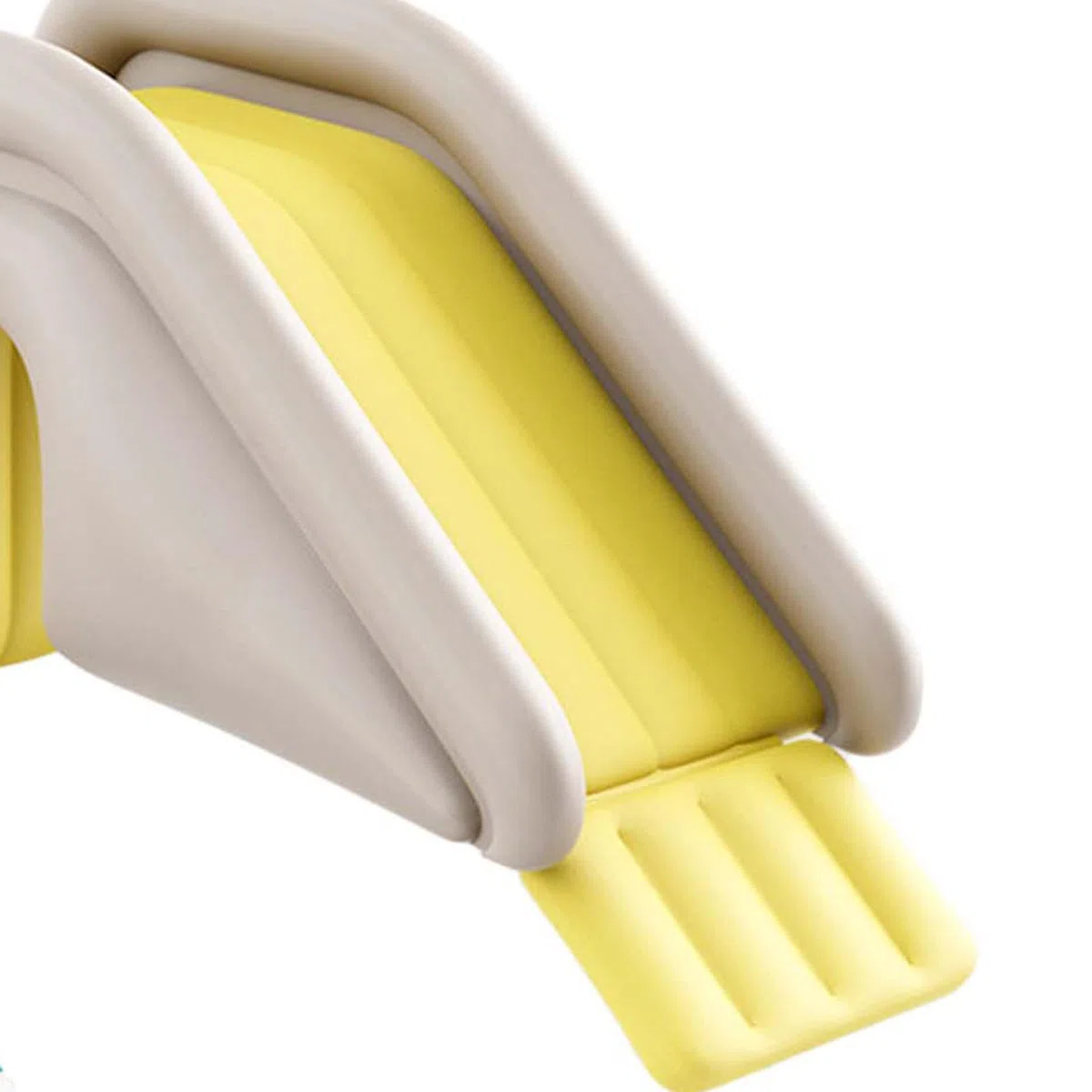 Aufblasbare Rutsche mit Einfachem Aufbau Verbreiterte Wasserrutschbahn Aus PVC Praktische Kinderkletterrutsche mit Wasserfüllbarer Stabilisierung, GRAU