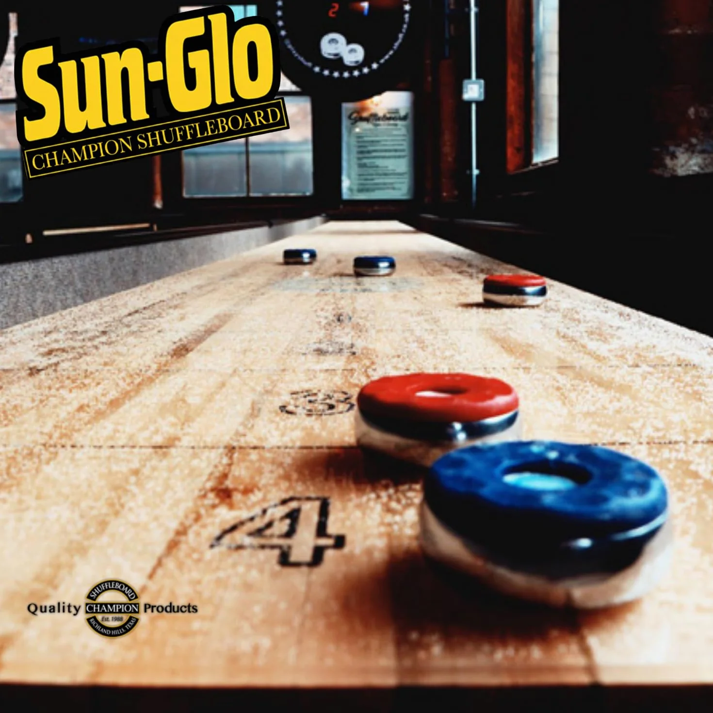 Sun-Glo #5 Speed Shuffleboard-Pulverwachs, Doppelpack