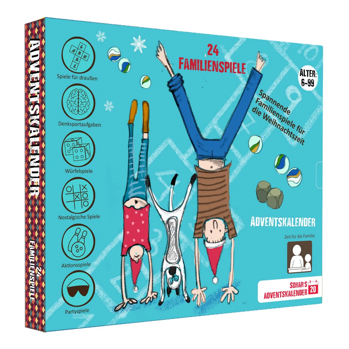 Adventskalender 2026 Spiele für die ganze Familie Die 24 besten Familienspiele in nur einer Box! Mit bebilderter Schritt-für-Schritt-Anleitung Ab 6 Jahren – Deutsche Ausgabe