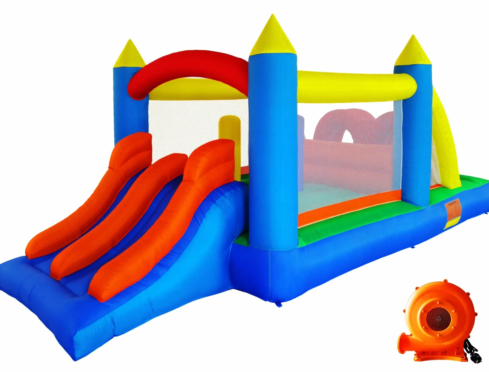 Ballsea Hüpfburg mit Gebläse, Geeignet für 3 bis 10 Jahre Hüpfburg Indoor Kinder, Groß Hüpfburg XXL Kindergeburtstag (488 x 240 x 190 cm)