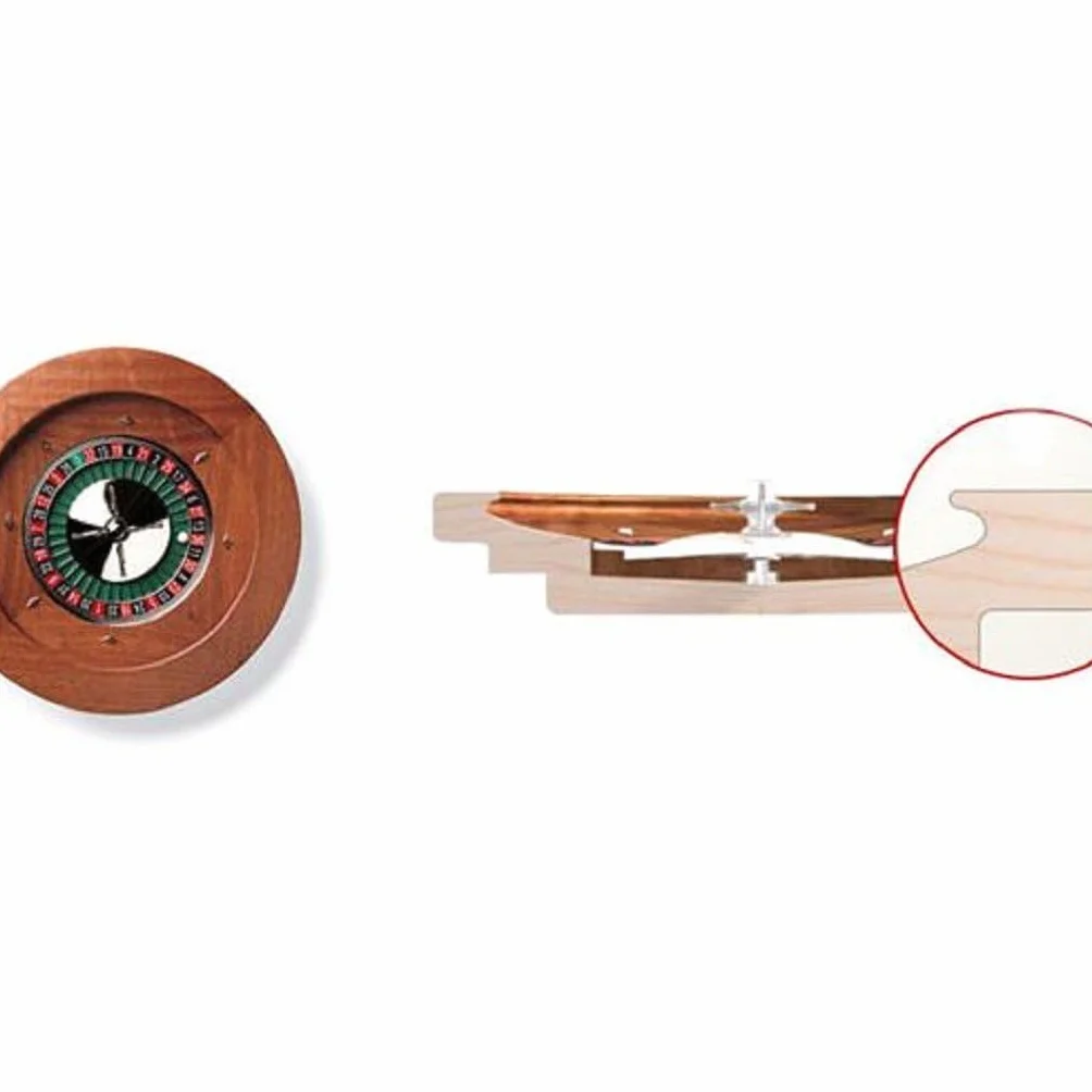 Dal Negro Montecarlo 50cm Mahogany Roulette Wheel (Quadratto)