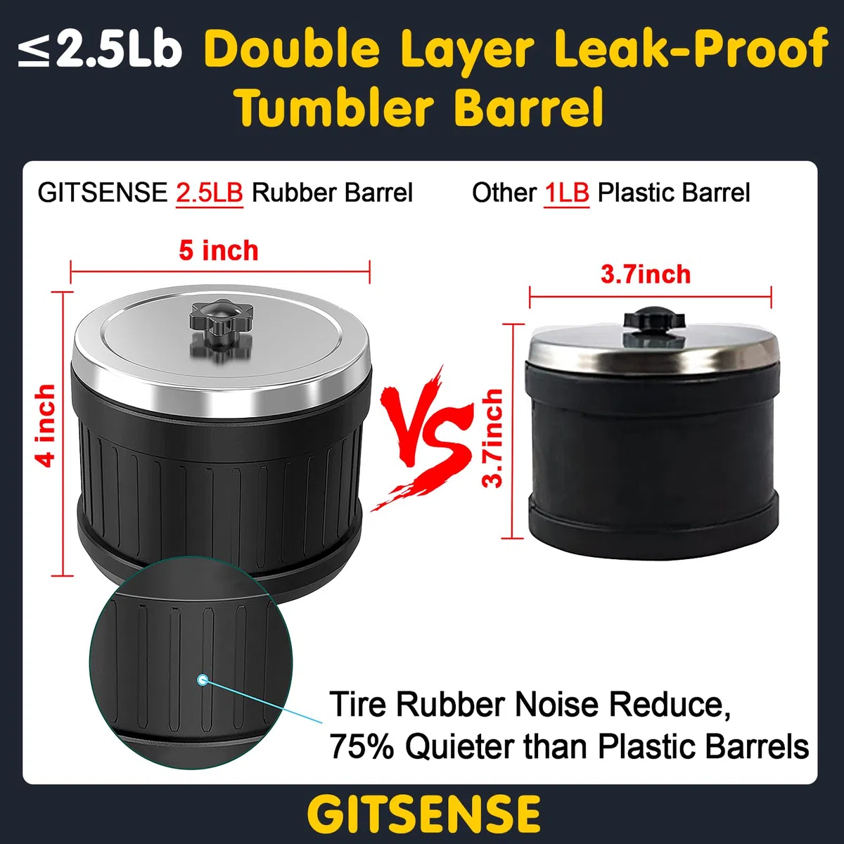 Professionelles Rock-Becher-Set, großes 1,1 kg Barrel Rocks Tumbler-Set, wissenschaftliches Geschenk für Kinder und Erwachsene, 9-Tage-Timer und 3-Gang-Motor, inklusive Steinen, Körnungen und