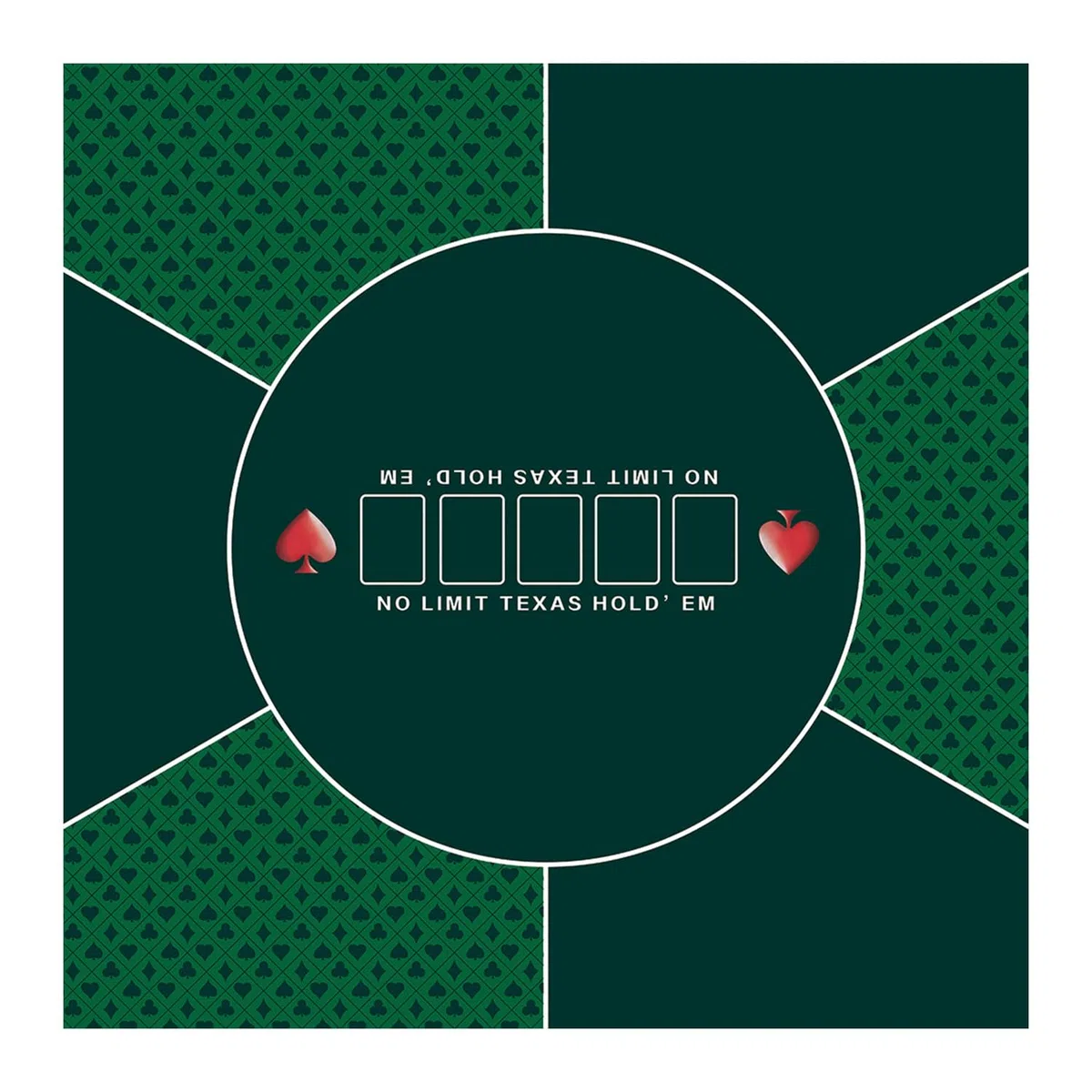 LaiEr 60/80/100/120/140/160cm Quadratische Poker Matte Texas Hold'em Poker Gummimatte Poker Topper für Tische Faltbare Tragbare Poker Tischplatte Layoutw für Poker Spiele Blackjack Casino(100 * 100cm)