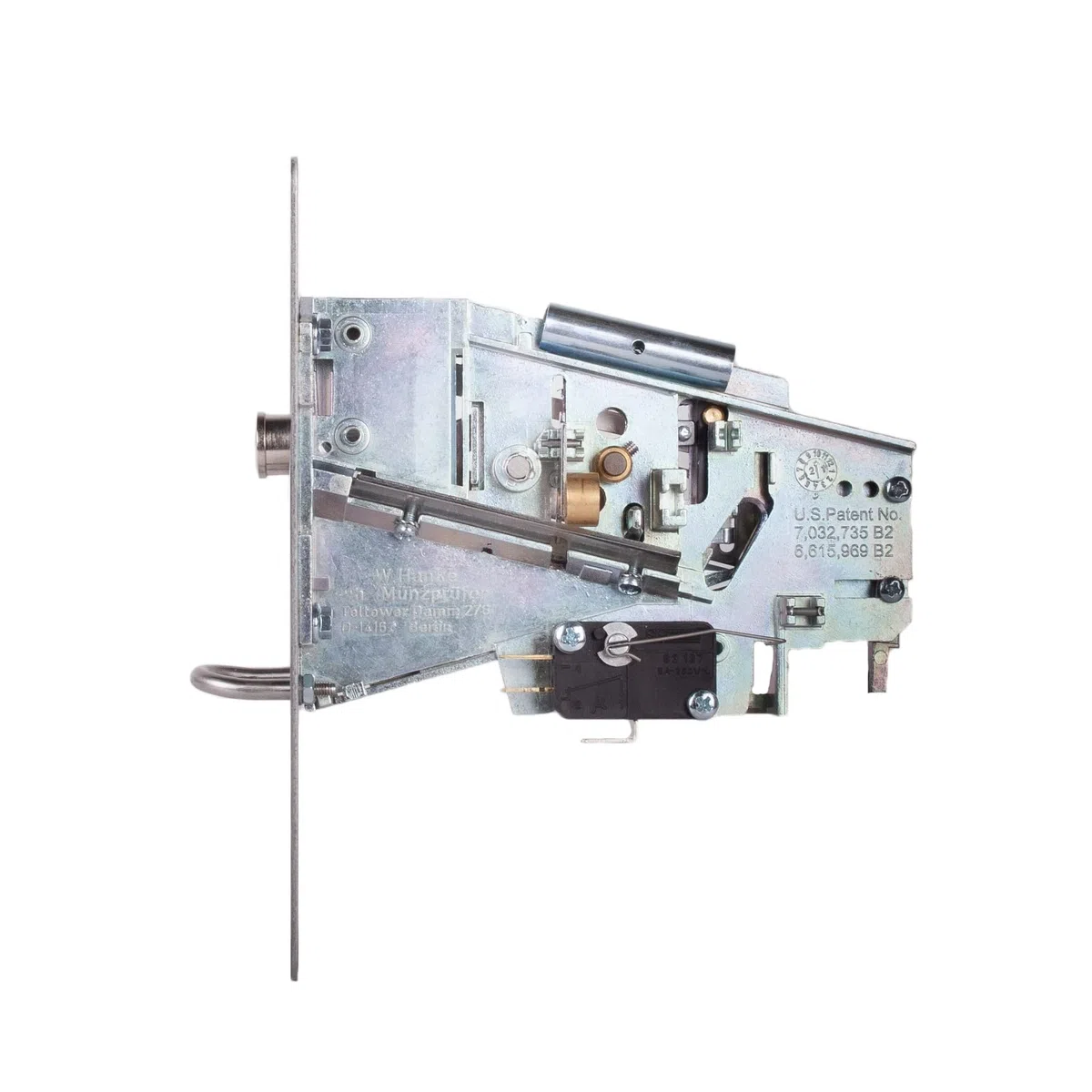 Mechanischer Münzprüfer W6000 mit Frontplatte aus Edelstahl für ATTAS Wertmarken