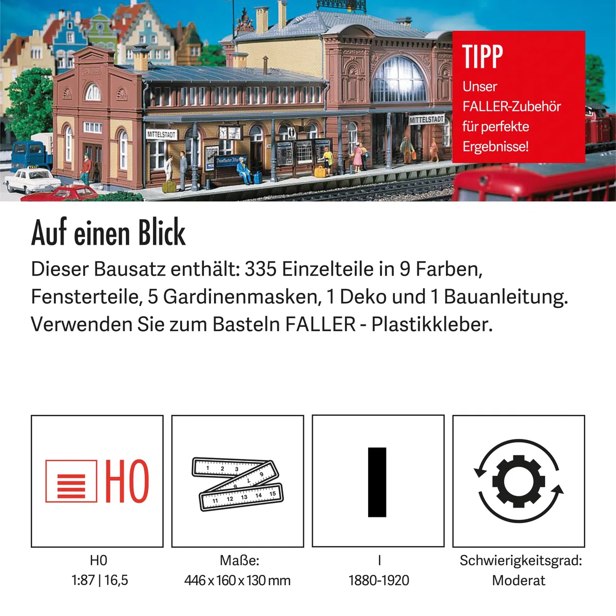 Faller 110115 H0 Bahnhof Mittelstadt, Verschieden