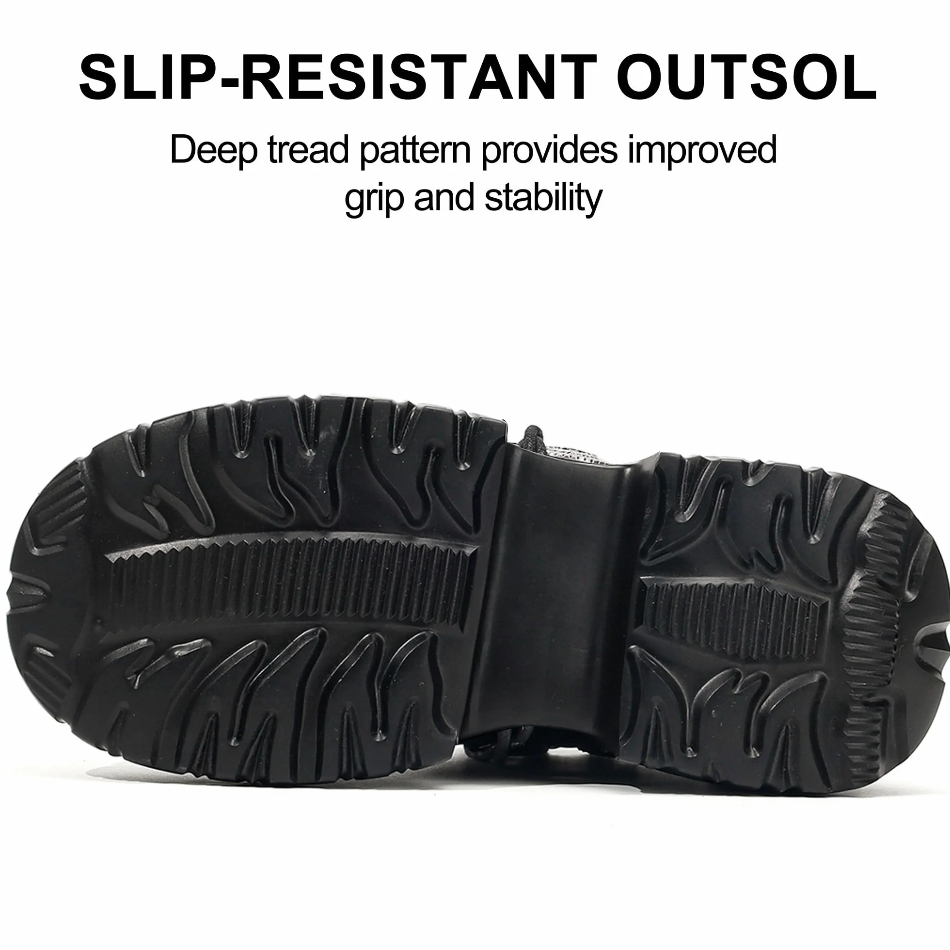 Punk Rock Heavy Metal Plateauschuhe Damen, Gothic Schnürstiefeletten mit Flammen-Design Chunky Plattform Metall Details