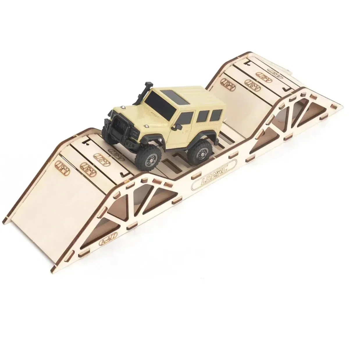 LDARC Hindernisparcours 4-teiliges Set für X43 Crawler/M58 Buggy, Baldachin, Teeter Totter, Rampen, rollende Straßen