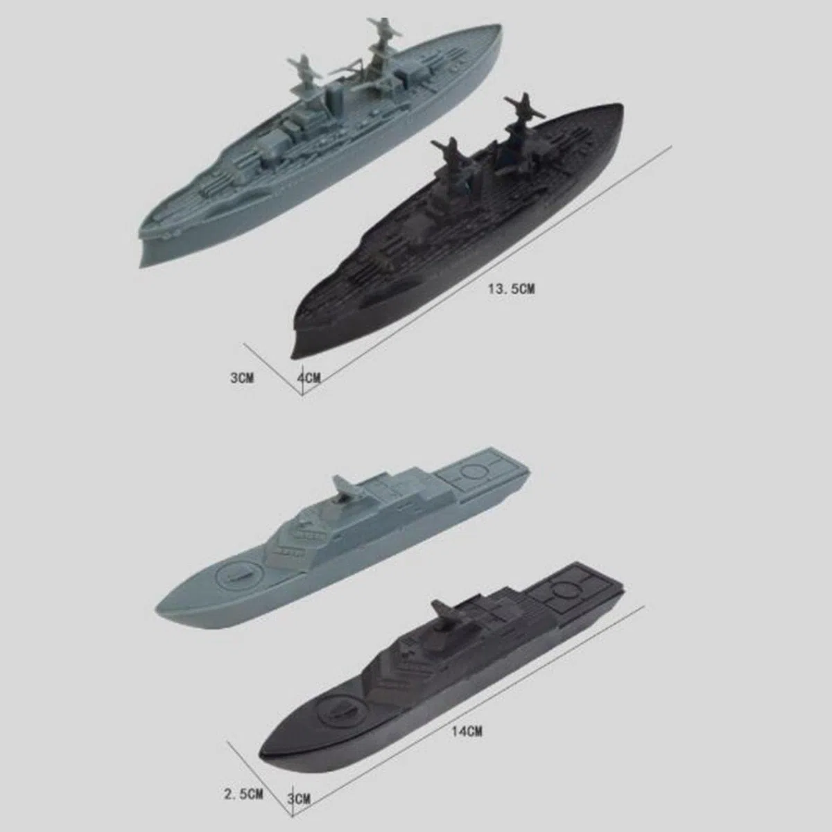 harayaa 17 Teile Marineschiff Set mit Hubschrauber Und Flugzeugen für Kinder Und Erwachsene, GRAU