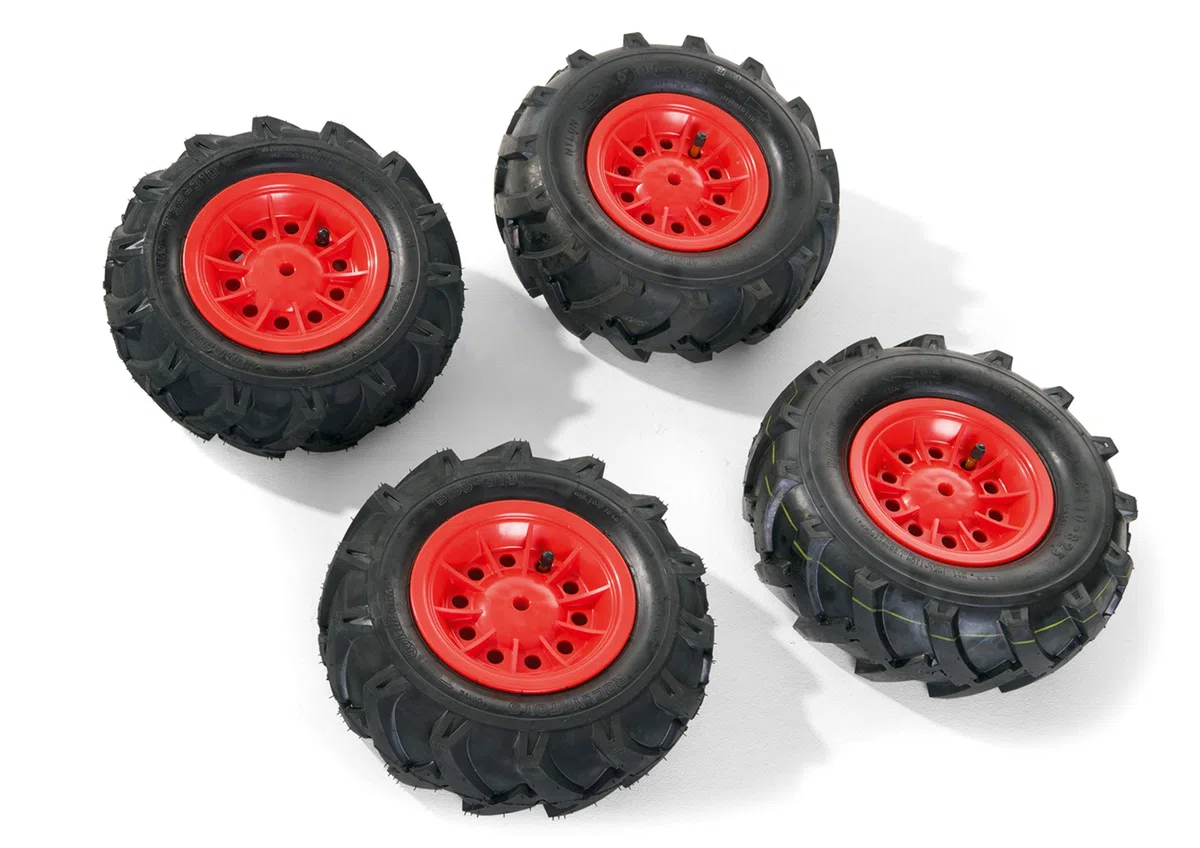 Rolly Toys 409587 - Luftbereifung für Traktor rote Felge