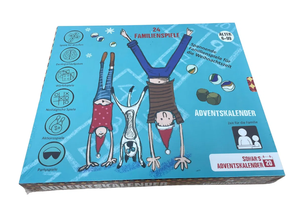 Adventskalender 2026 Spiele für die ganze Familie Die 24 besten Familienspiele in nur einer Box! Mit bebilderter Schritt-für-Schritt-Anleitung Ab 6 Jahren – Deutsche Ausgabe