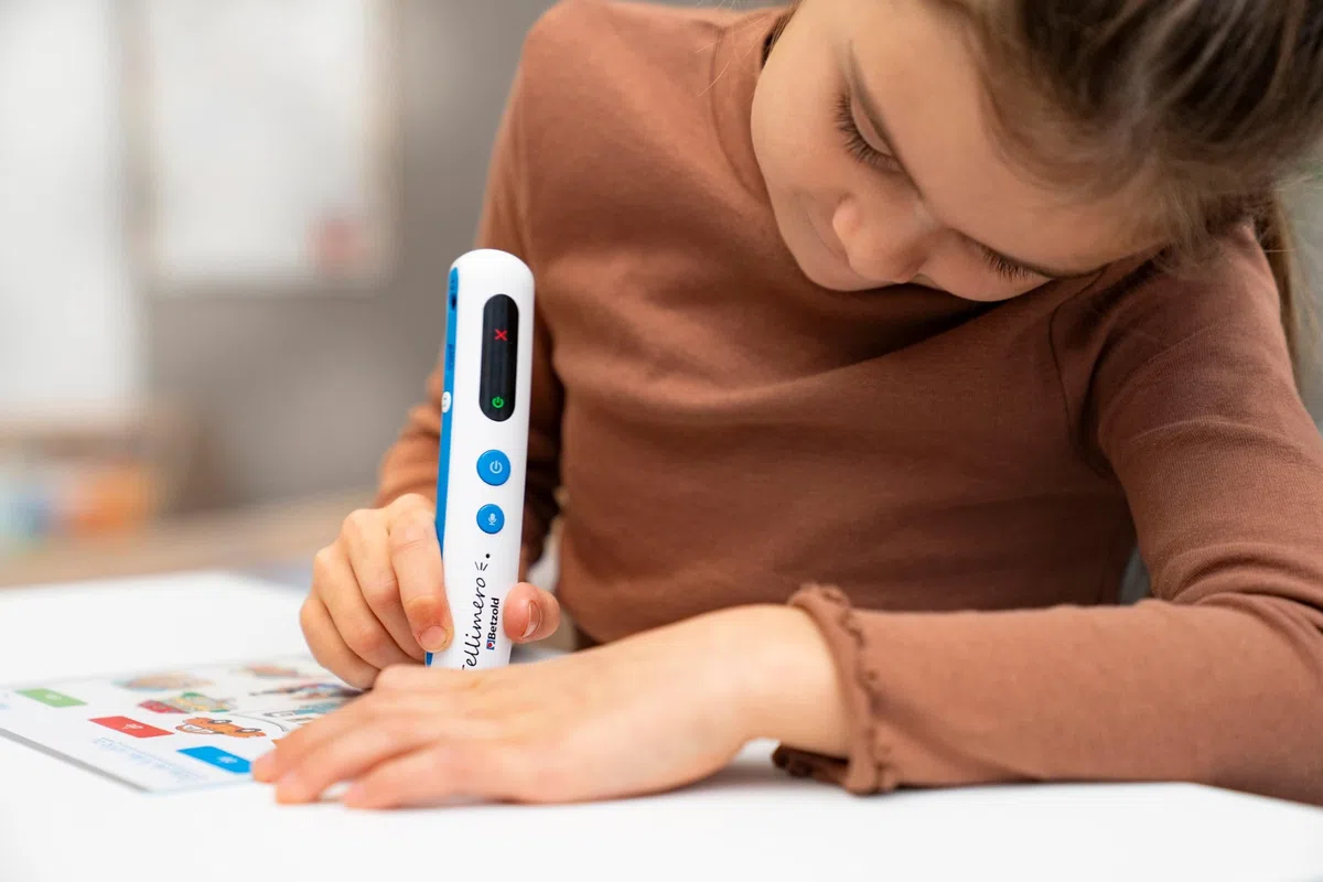 Tellimero EDU Lernstift - Selbstkontrolle mit Anzeige leise Lernfunktion Vorlesestift
