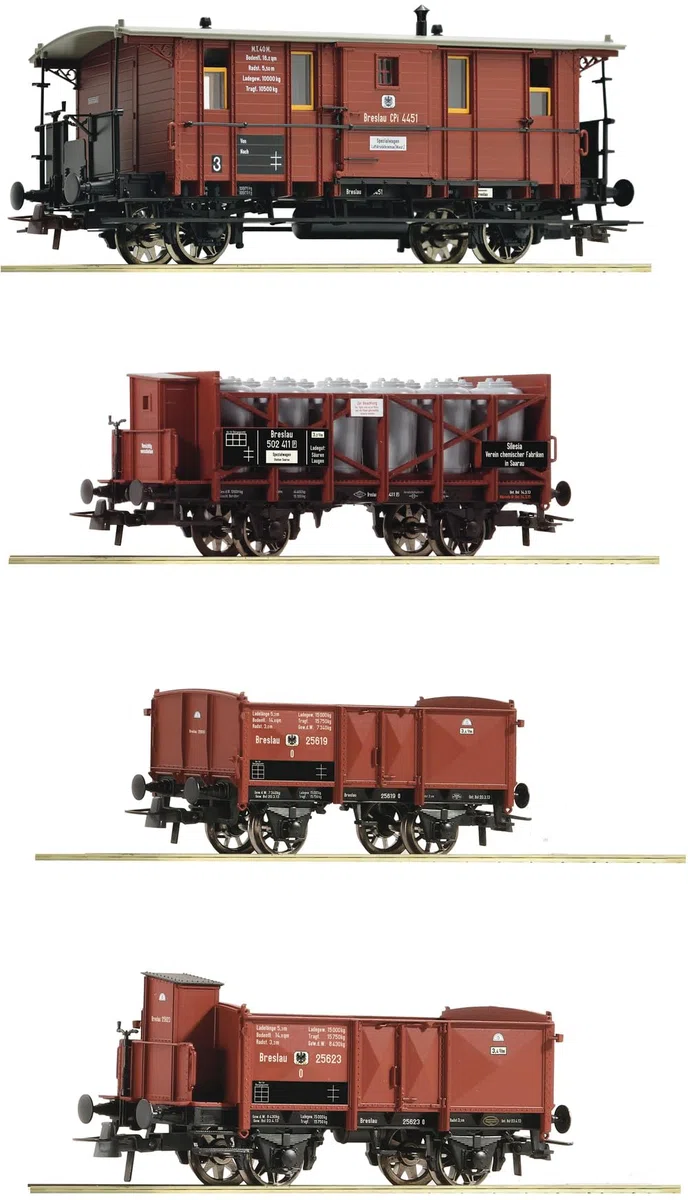 Roco 6600073 H0 4er-Set Güterzug der K.P.E.V.