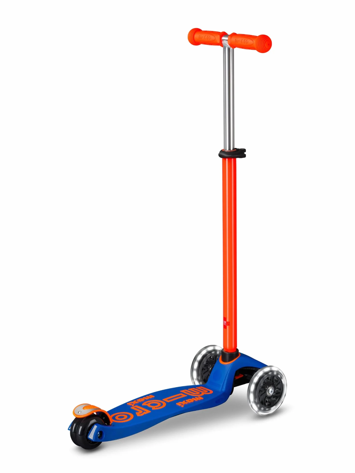 Maxi-Roller für Kinder, Micro Deluxe, Neonorange, LED