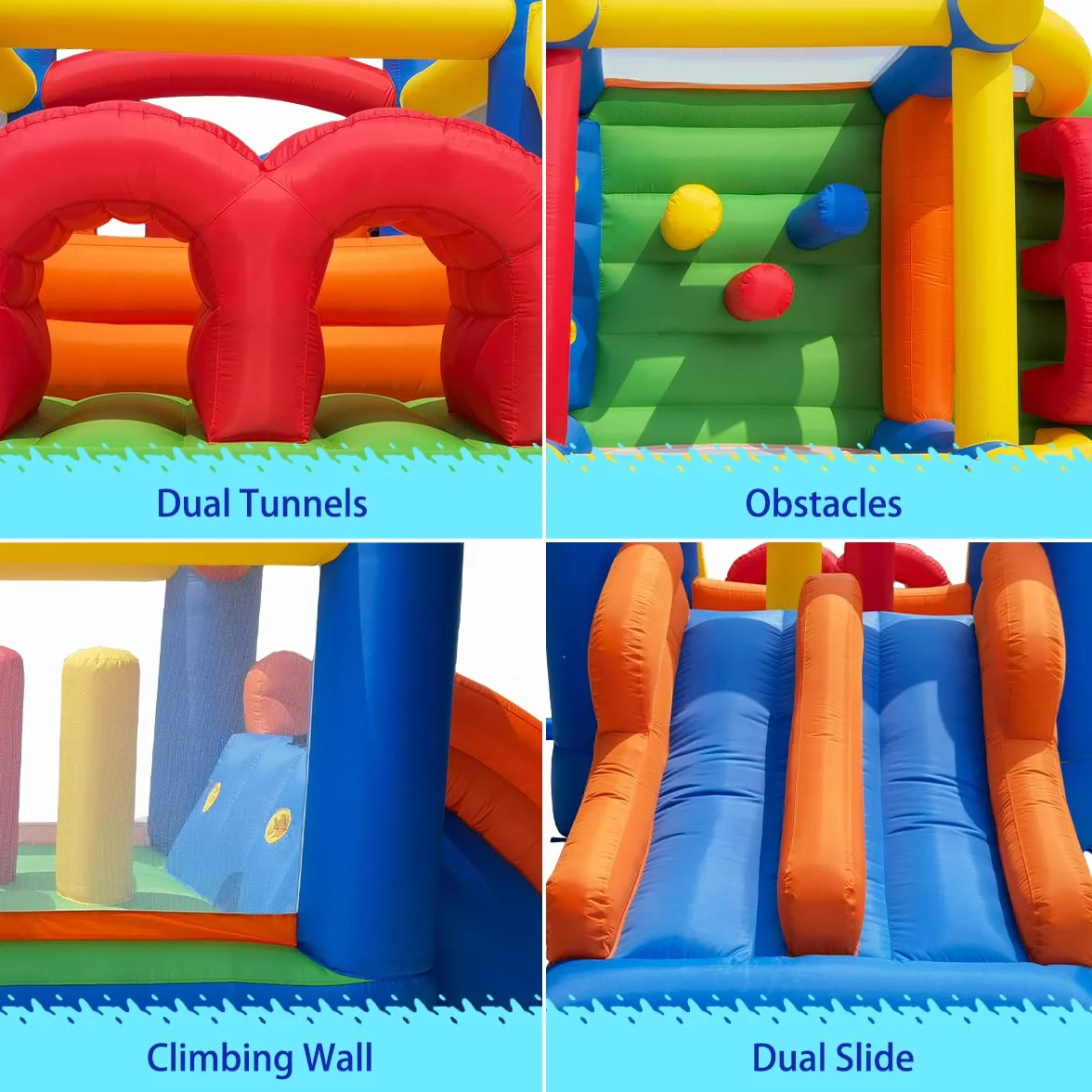 Ballsea Hüpfburg mit Gebläse, Geeignet für 3 bis 10 Jahre Hüpfburg Indoor Kinder, Groß Hüpfburg XXL Kindergeburtstag (488 x 240 x 190 cm)