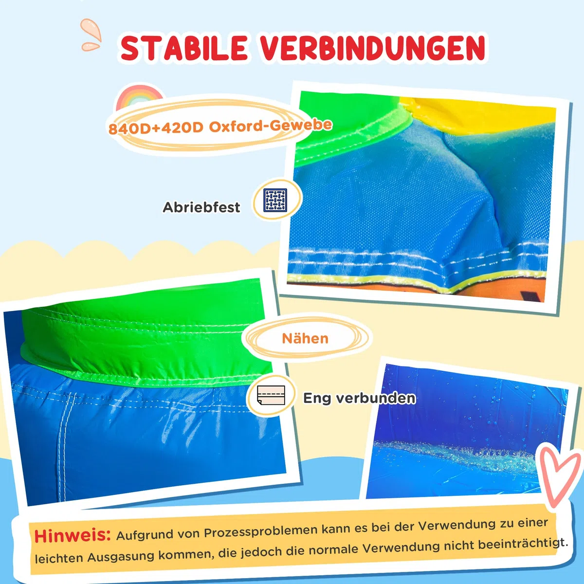 HOMCOM Hüpfburg mit Gebläse, Aufblasbare Kinderhüpfburg für Kinder 3-10 Jahre, Spielburg mit Rutsche, Trampolin, Sicherheitsnetz, Spielplatz für Indoor und Outdoor, 300 x 180 x 160 cm