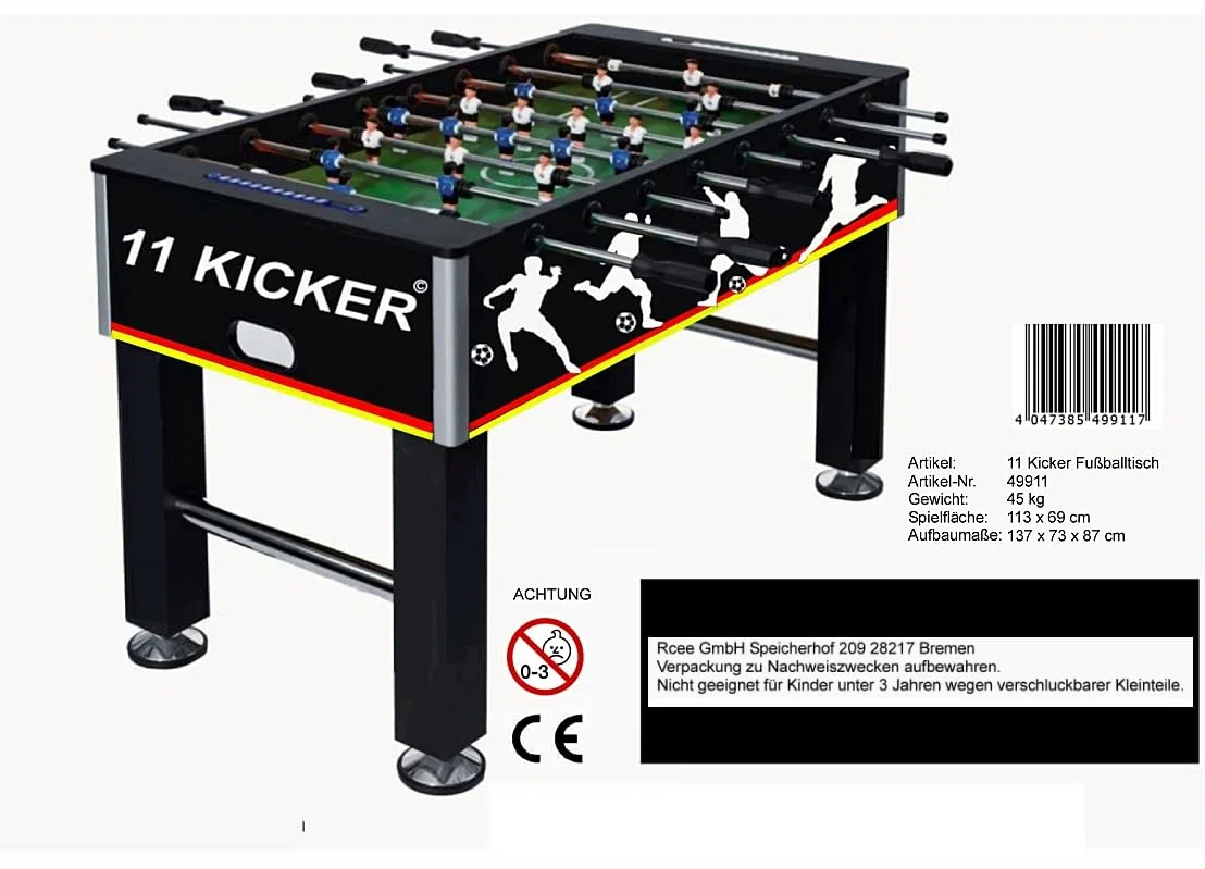 Izzy Multifunktionale Spieltische 4-in-1-Tisch und Einzeltisch für Tischfußball, Billardtisch, Tischtennis, Speedhockey, Billard und Tischtennis