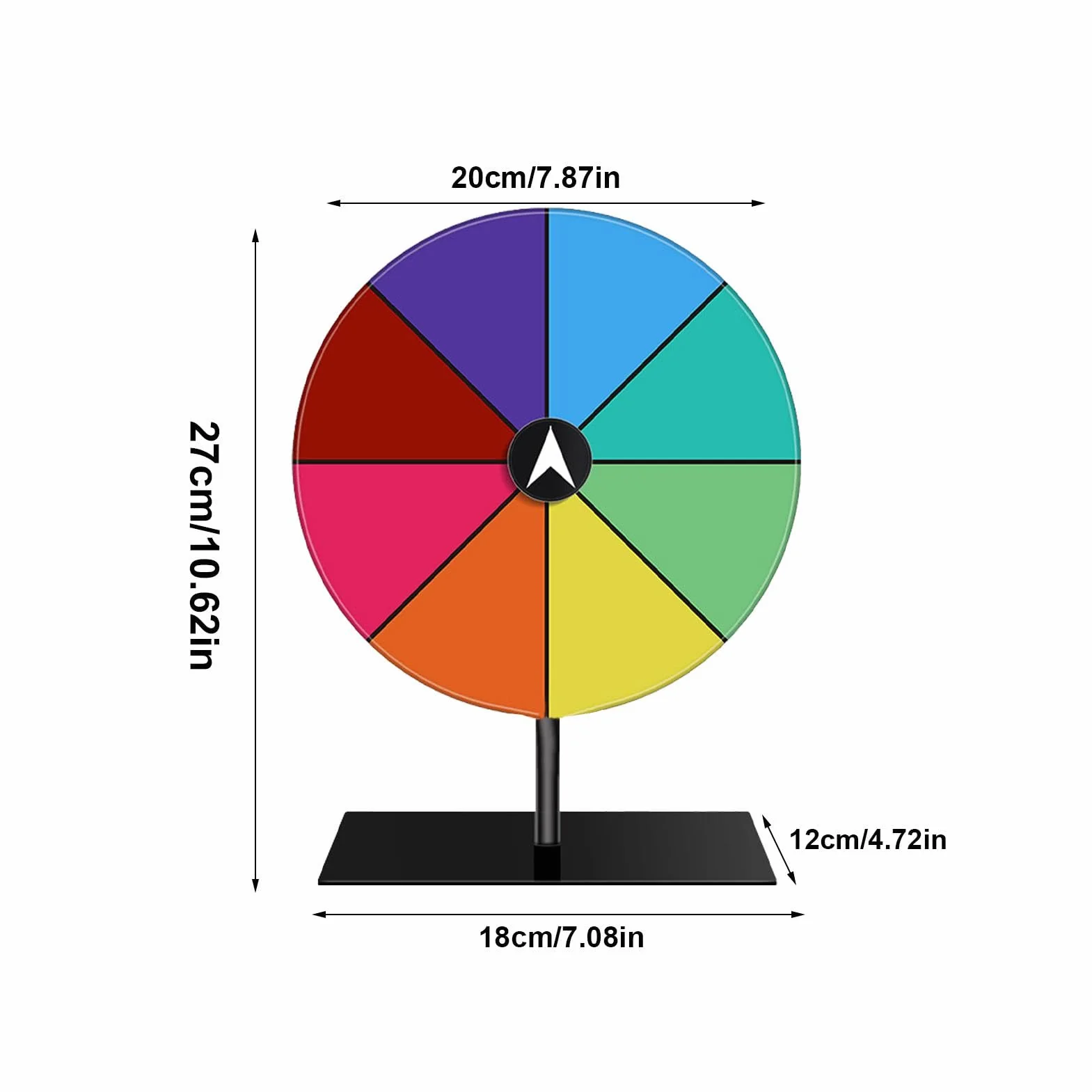 Generisch Glücksrad Zum Drehen,8/12/15-Slots-Fortune-Spinner Mit Stand, Rutschroulette Wheel of Fortune Game Mit Stand Und ElaSable Acryl Board, Für Die Messe, Karneval, Carnival