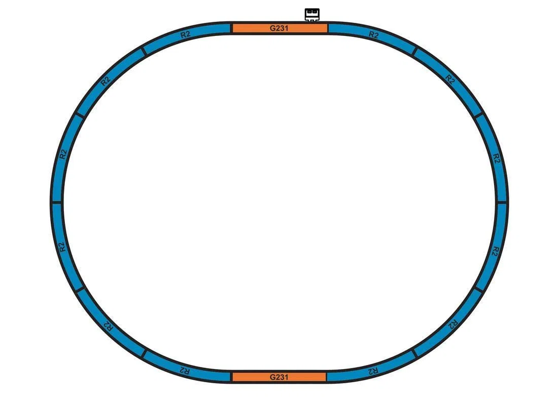 97933 Start-Set Dampflok Personenzug PKP Bettung