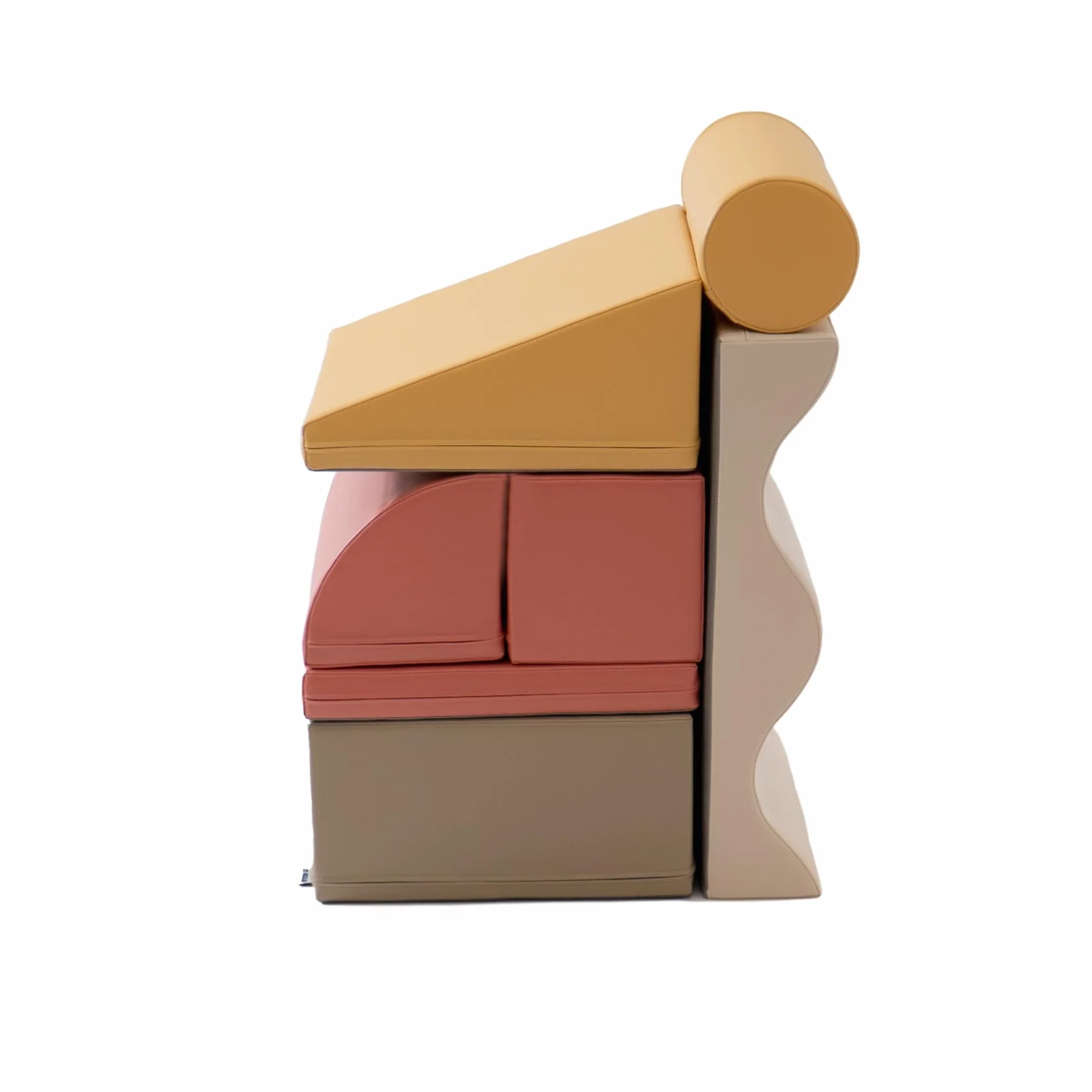 IGLU SOFT PLAY Discoverer 7er XXL Kletterbausteine & Schaumstoff-Bausteine Softbausteine Set für Kinder Montessori Hindernisparcours & Motorikspielzeug (Pastel Autumn)