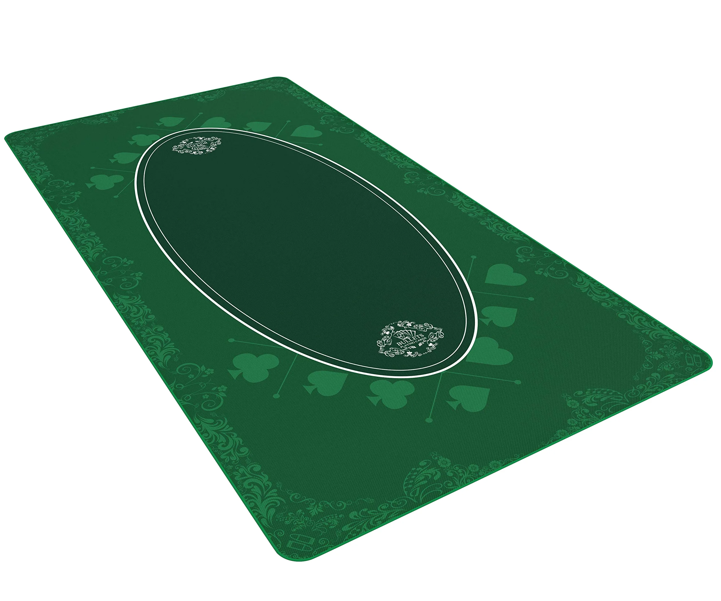 Bullets Playing Cards, Universal-Tischmatte für Gesellschaftsspiele und Kartenspiele, 180x 90cm, rechteckig, Deluxe Spielmatte