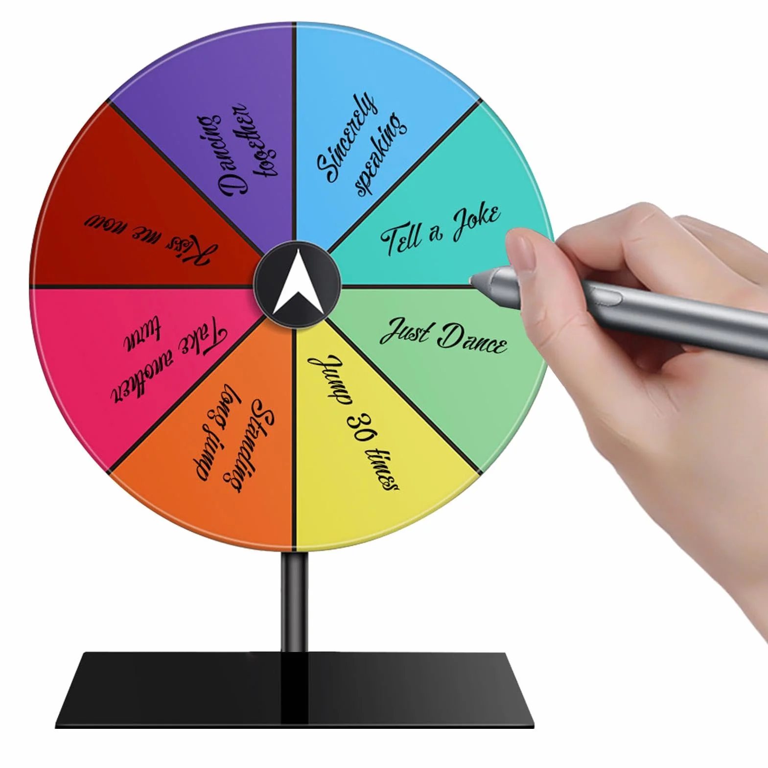 Generisch Glücksrad Zum Drehen,8/12/15-Slots-Fortune-Spinner Mit Stand, Rutschroulette Wheel of Fortune Game Mit Stand Und ElaSable Acryl Board, Für Die Messe, Karneval, Carnival