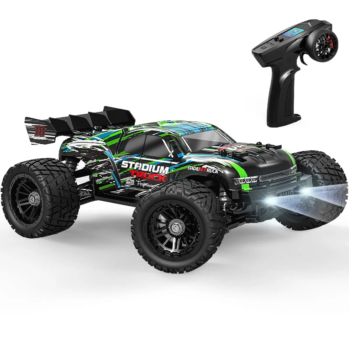 HAIBOXING Ferngesteuertes Auto, 2,4 GHz 1:18 Proportional 4WD 36+ km/h Hobby Offroad Monster RC Truck, wasserdichte RC Truggy RTR Geländegängig Spielzeug