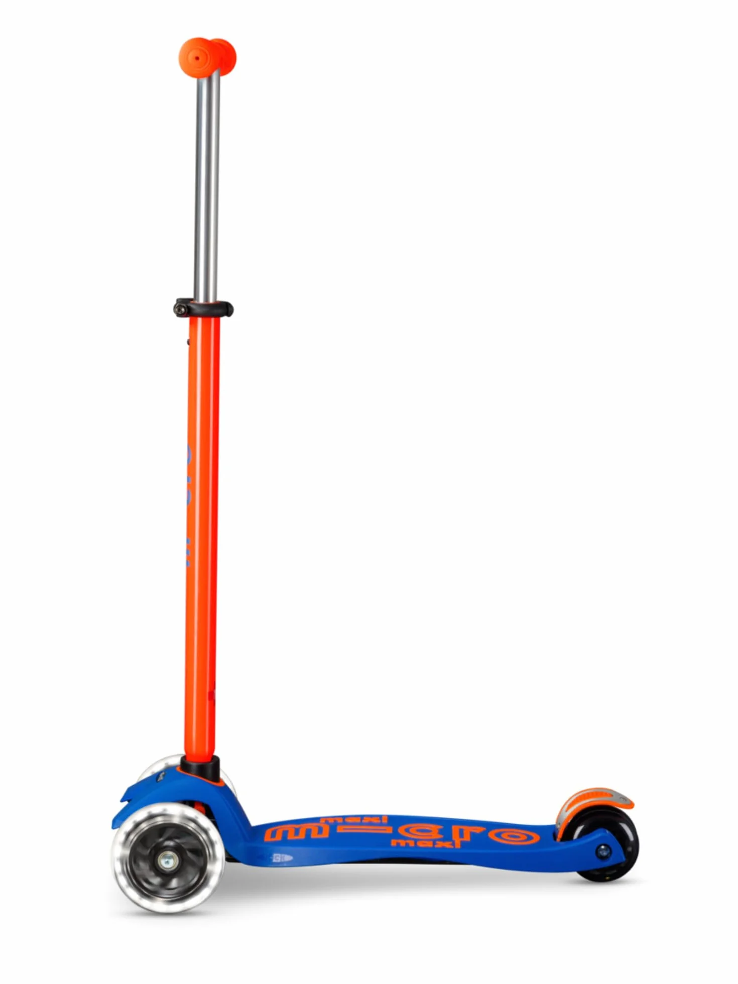 Maxi-Roller für Kinder, Micro Deluxe, Neonorange, LED