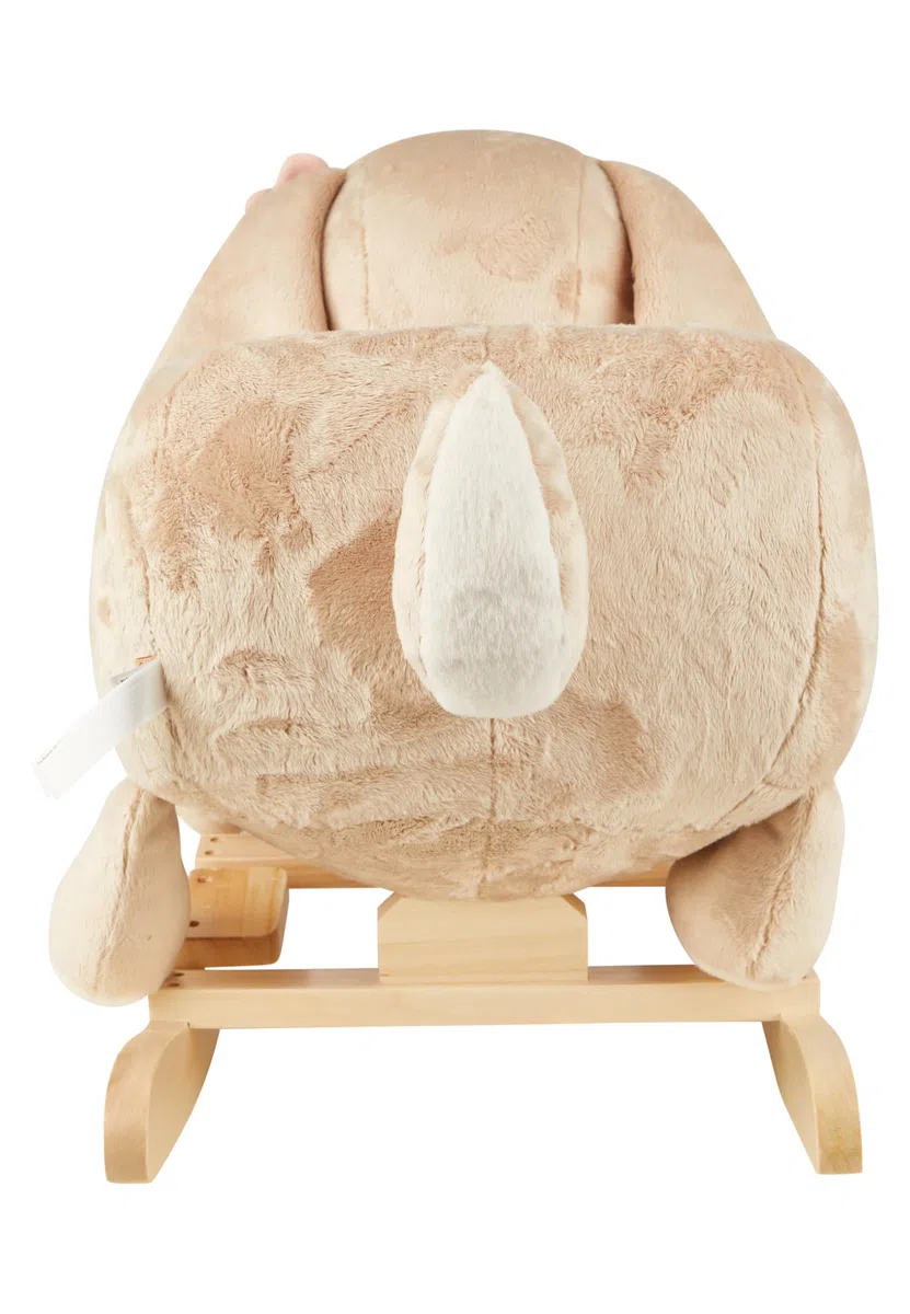 Sterntaler Schaukeltier Hase Hanni - Schaukelpferd aus Flausch & Holz - weiche Sitzfläche - Spielzeug Wippe für Kleinkind - Mädchen - Indoor Geschenk-Idee, Hellbraun