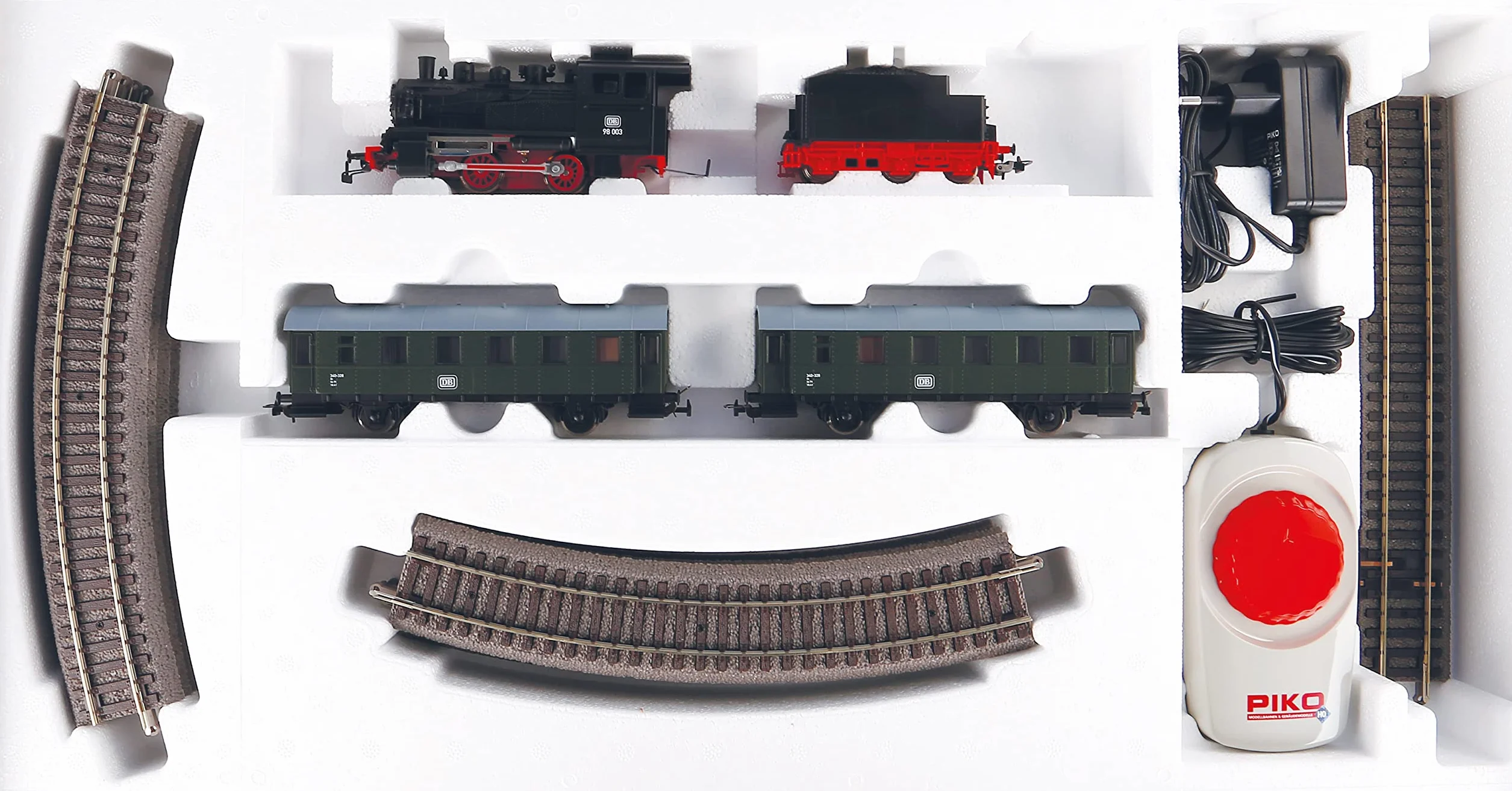 Piko H0 57112 H0 Start-Set Personenzug, Schwarz, 110 x 88 cm