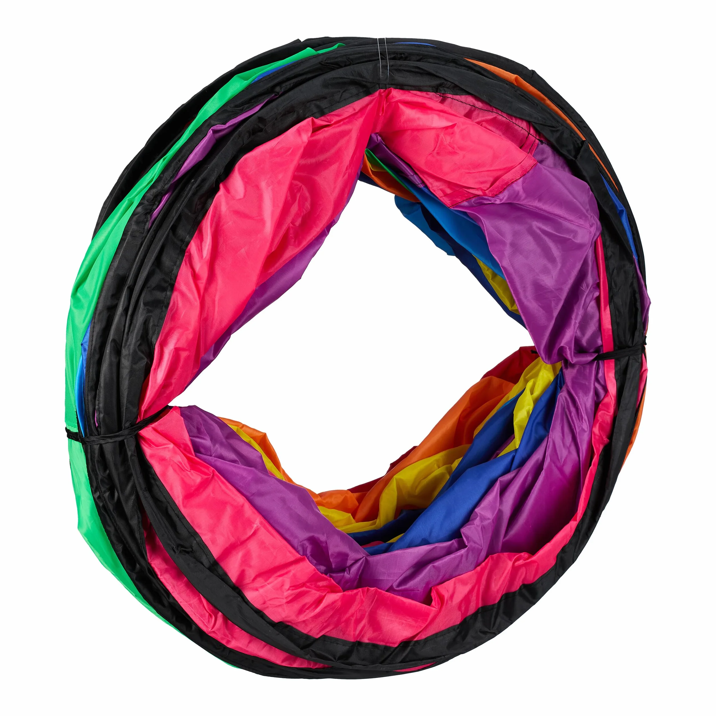 Relaxdays Spieltunnel 4 Röhren, farbenfroher Kindertunnel, HBT: 46x232x232 cm, robuster Pop-up Tunnel, Polyester, bunt