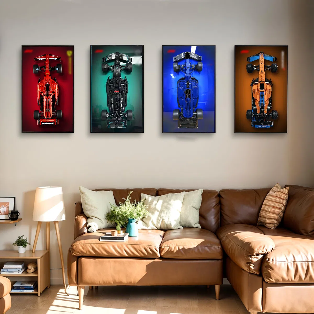 Display Wandhalterung Kompatibel Mit 42206 F1 Race Car, 42206 Formel 1 Auto Rahmen, Perfekt für die im Wohnzimmer, Arbeitszimmer, Hobbyraum 75*45cm (Nur Rahmen)