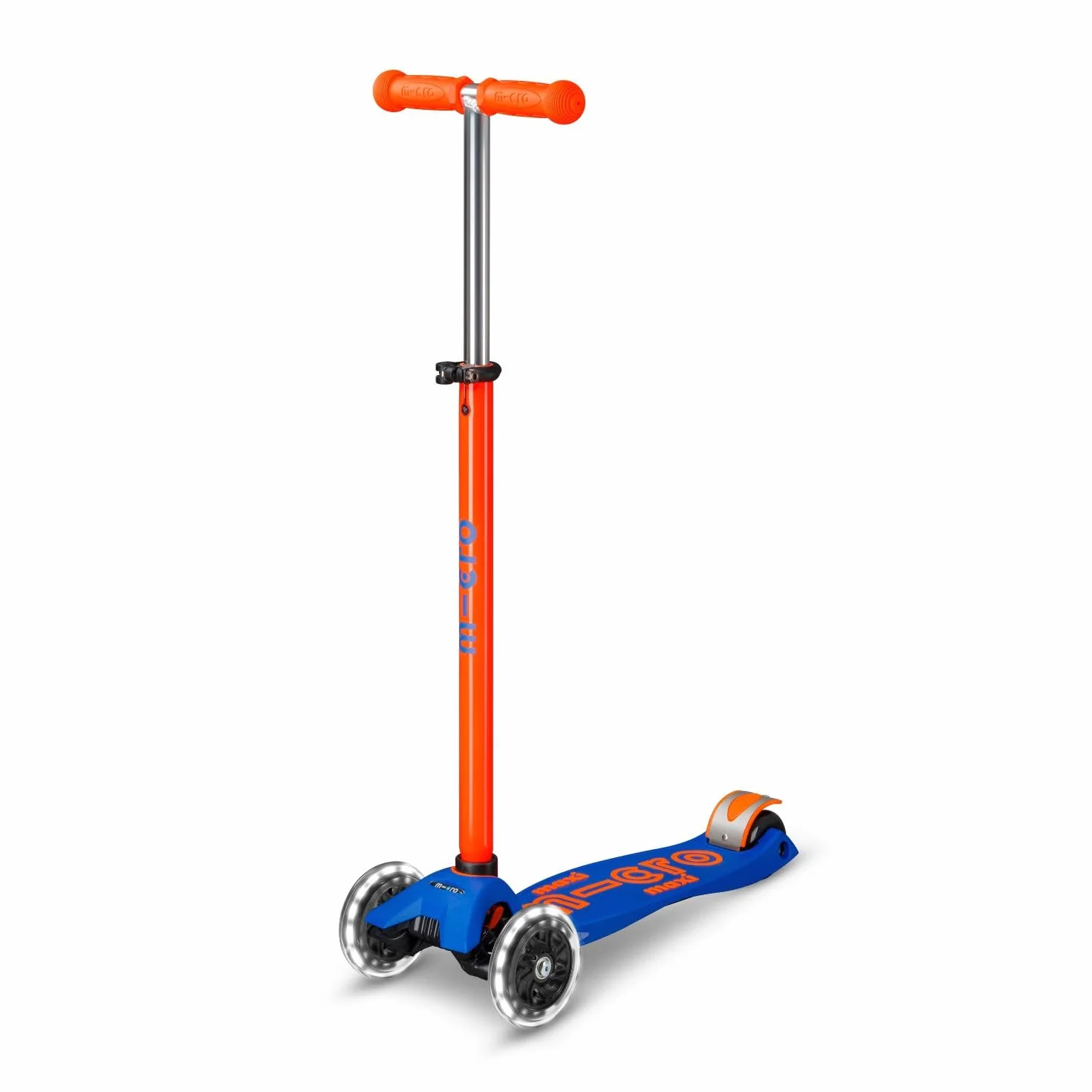 Maxi-Roller für Kinder, Micro Deluxe, Neonorange, LED