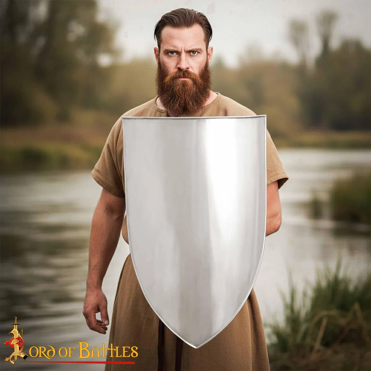 Lord of Battles Mittelalterlicher Heizschild, handgeschmiedet, anpassbar, funktional, mittelalterliche Rüstung, Schild, historische Nachstellungen