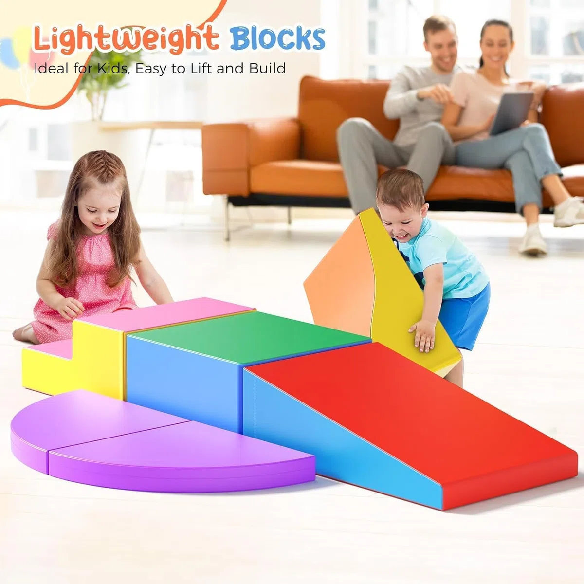 Schaumstoff bausteine Schaumstoff-Kletterblöcke für Kleinkinder, Softplay-Bällebad, Softplay-Klettern mit faltbarem Block, Montessori Spielzeug Set für Indoor-Spaß, Baby Soft Playset