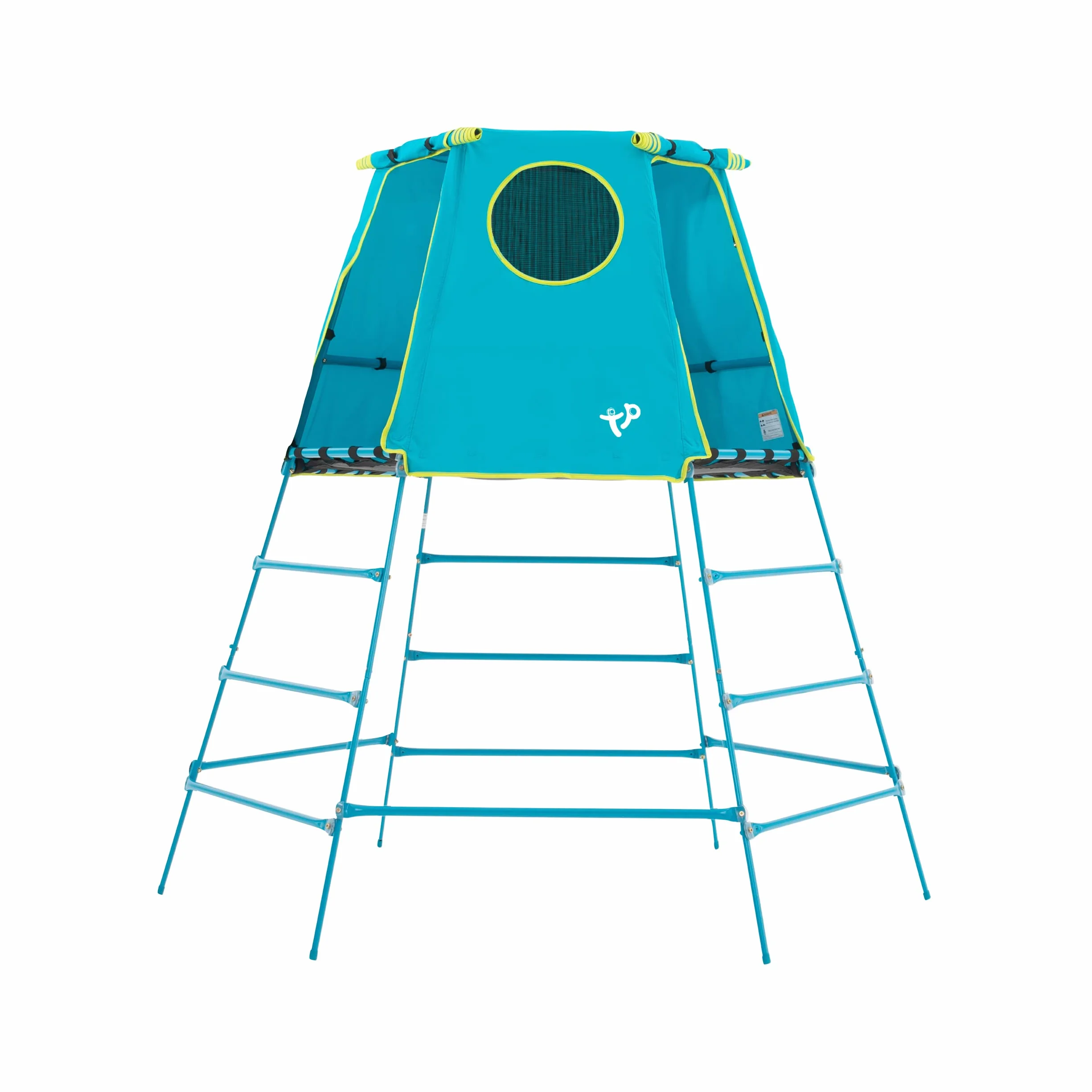 TP Toys Explorer Metall-Klettergerüst mit Plattform und Höhle, TP852, 18 Monate, niedrige 12 Jahre, volle Höhe, Blau, Outdoor-und Gartenspielzeug für Kinder, Climbing Frame
