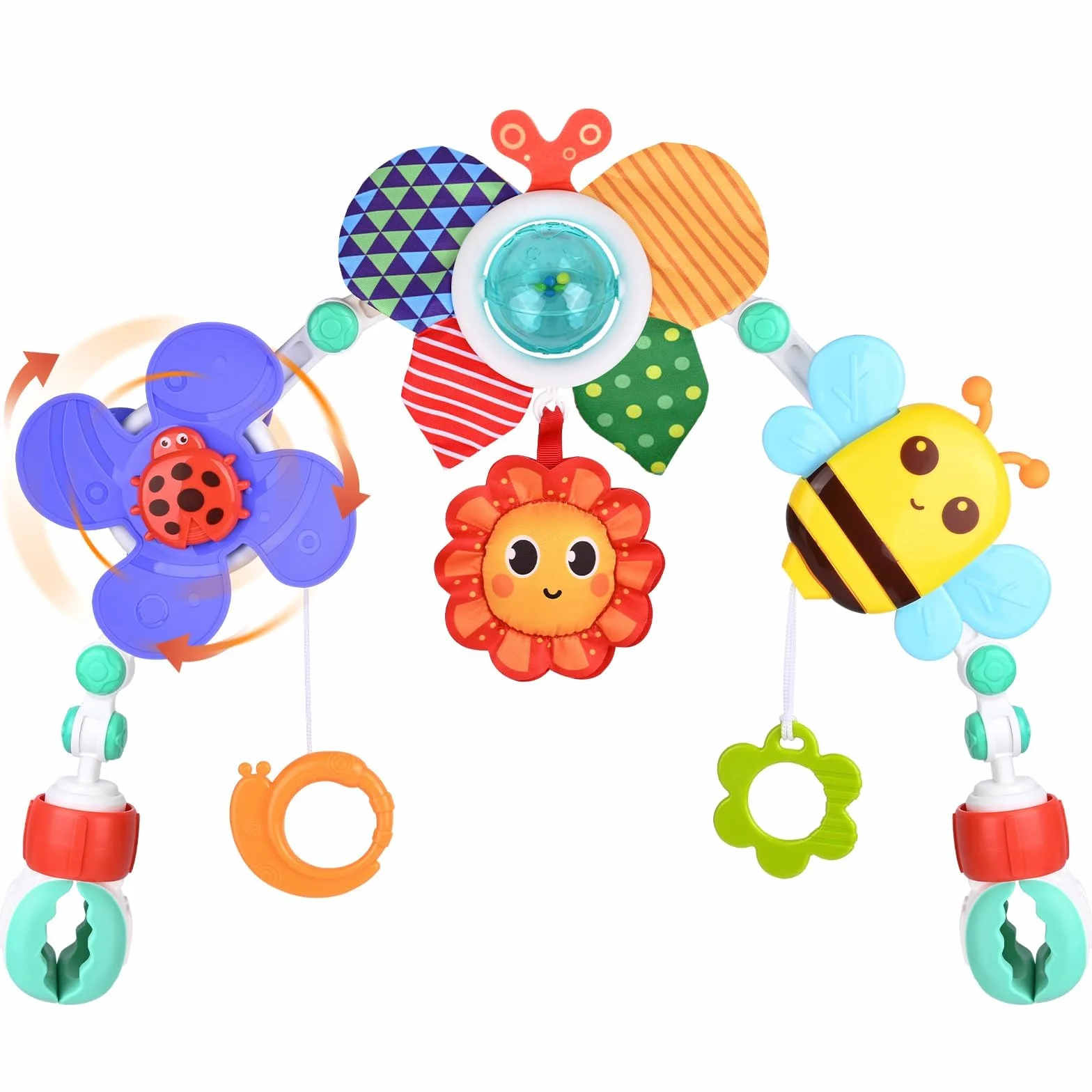 Bogen für Kinderwagen, Musikspielzeug Mobile Honeybee Krippe Spielzeug zum Mitnehmen (A)