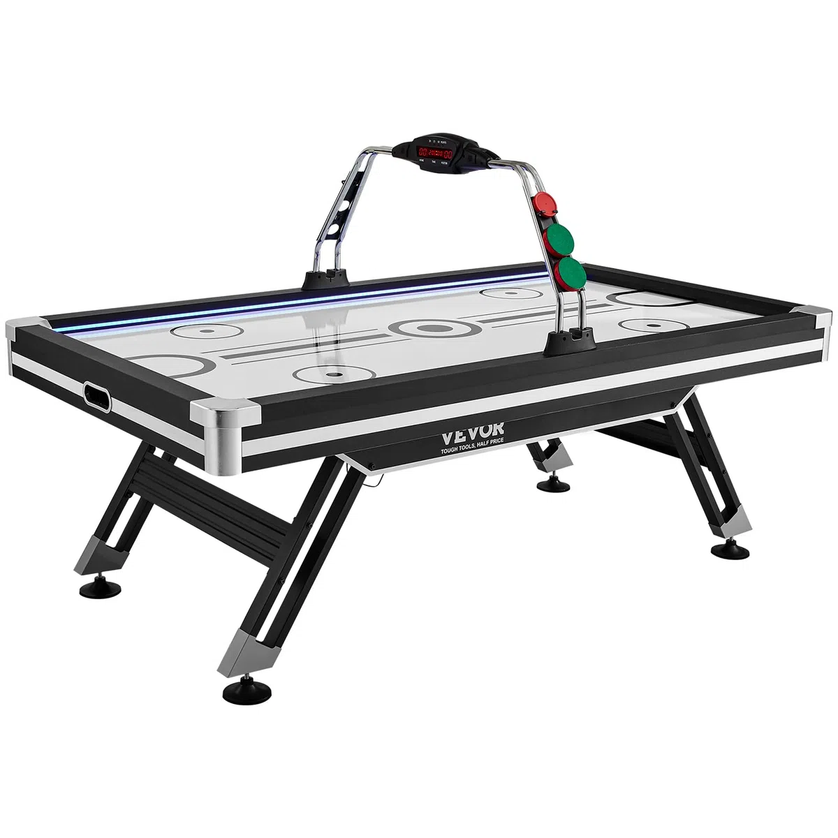 VEVOR luftbetriebener Hockeytisch, Indoor-Hockeytisch für Kinder und Erwachsene, LED-Sporthockeyspiel mit 2 Pucks, 2 Schiebern und elektronischem Punktesystem, Arcade-Gaming-Set für Spielzimmer