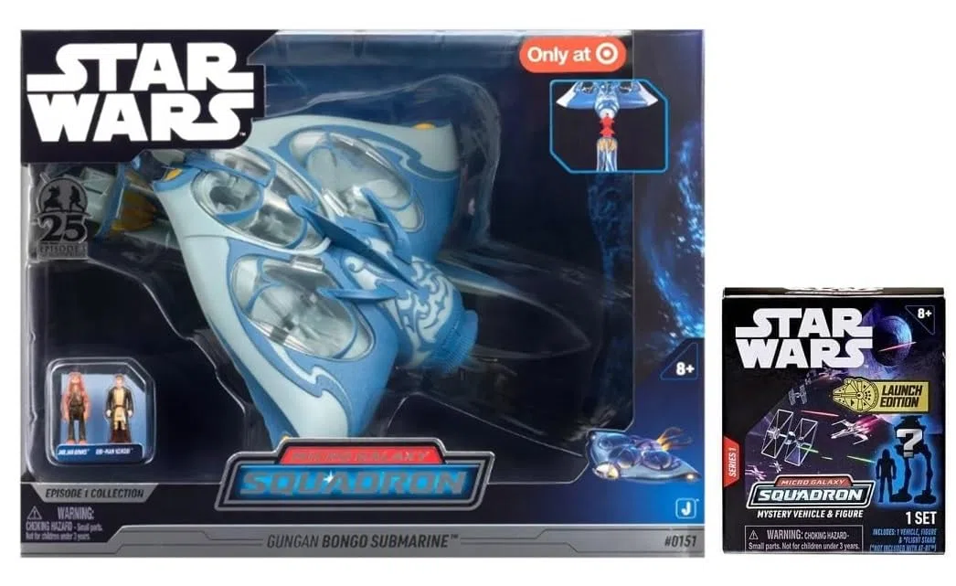 Star Wars Micro Galaxy Squadron Combo Pack Bundle mit 1 Series Blind Box (Gungan Bongo Submarine Episode 1 Collection)