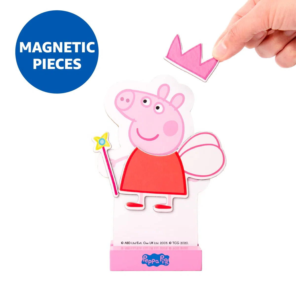 Peppa Pig Magnetic Wooden Dress-UP Set, FSC Wood, Wooden Toys, Preschool Dress UP DOLL