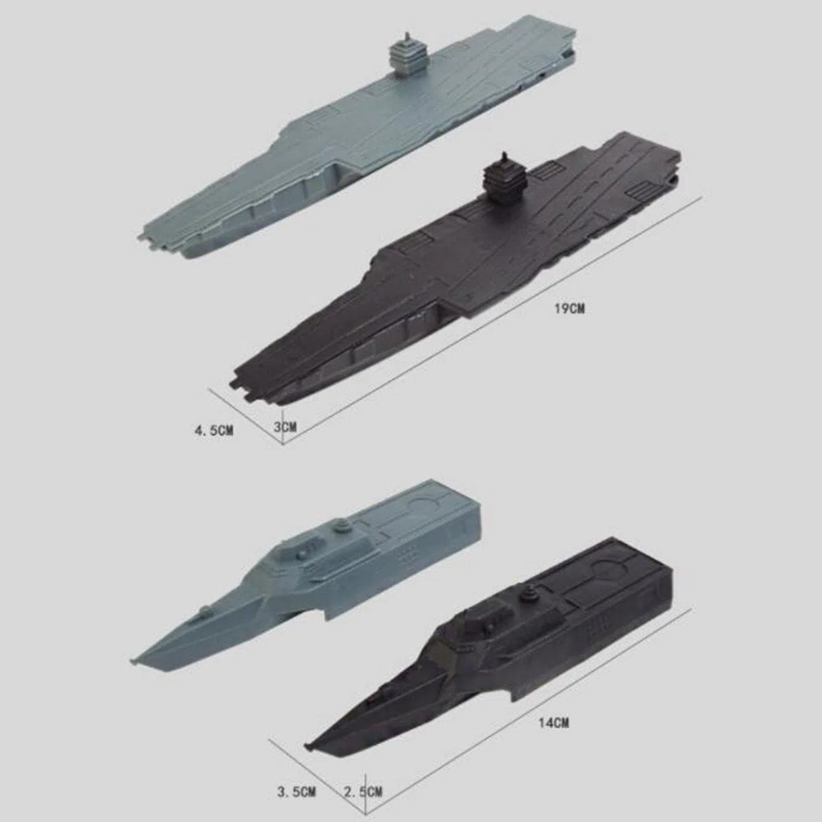 harayaa 17 Teile Marineschiff Set mit Hubschrauber Und Flugzeugen für Kinder Und Erwachsene, GRAU