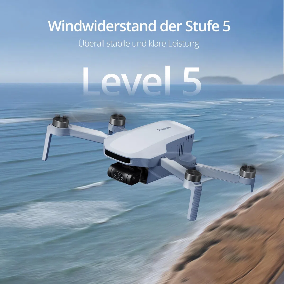 Potensic ATOM 4K GPS Drohne mit 3-Achsen-Gimbal, 96 Min. Lange Flugzeit, 6KM FPV Übertragung, Visuelles Folgen/QuickShots/RTH, unter 249g, Windstärke 5, 12MP Fotos Kameradrohne für Anfänger Erwachsene