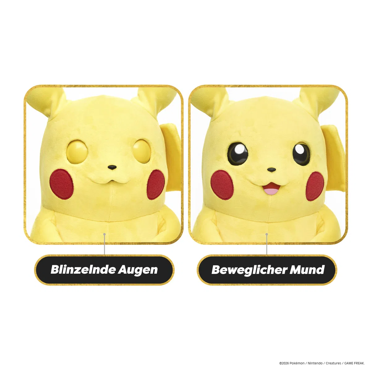 Wow! Stuff Pokémon Pikachu Puppetronic by RealFX I Interaktive Handpuppe 40 cm I 120+ Geräusche & Aktionen I Beweglicher Mund, leuchtende Wangen, blinzelnde Augen, bewegliche Ohren I ab 8 Jahren