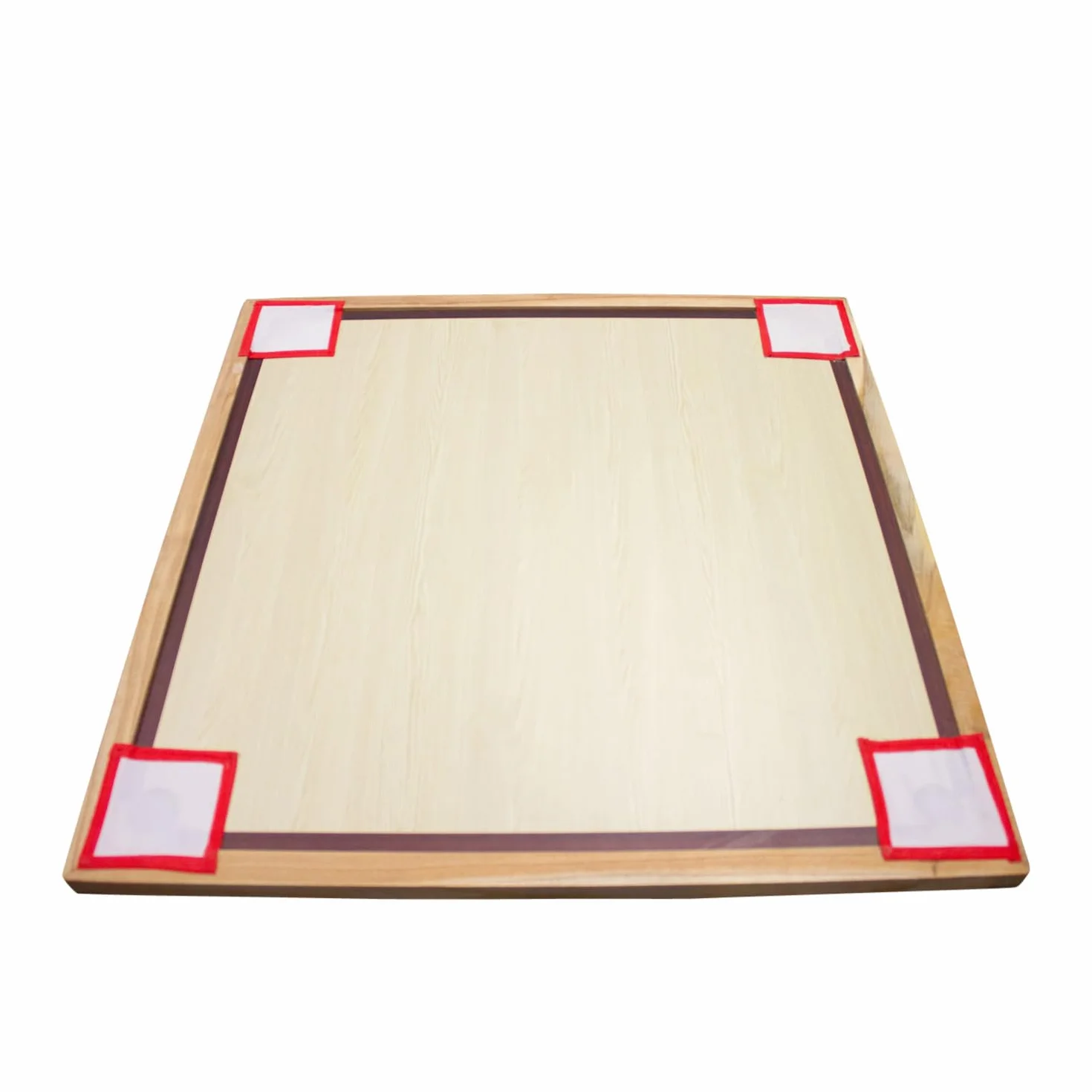 Carrom Board Turnier Synco 74x74 - Top Carrom Board mit komplettem Zubehör, Transporttasche und Gleitpulver - 2983