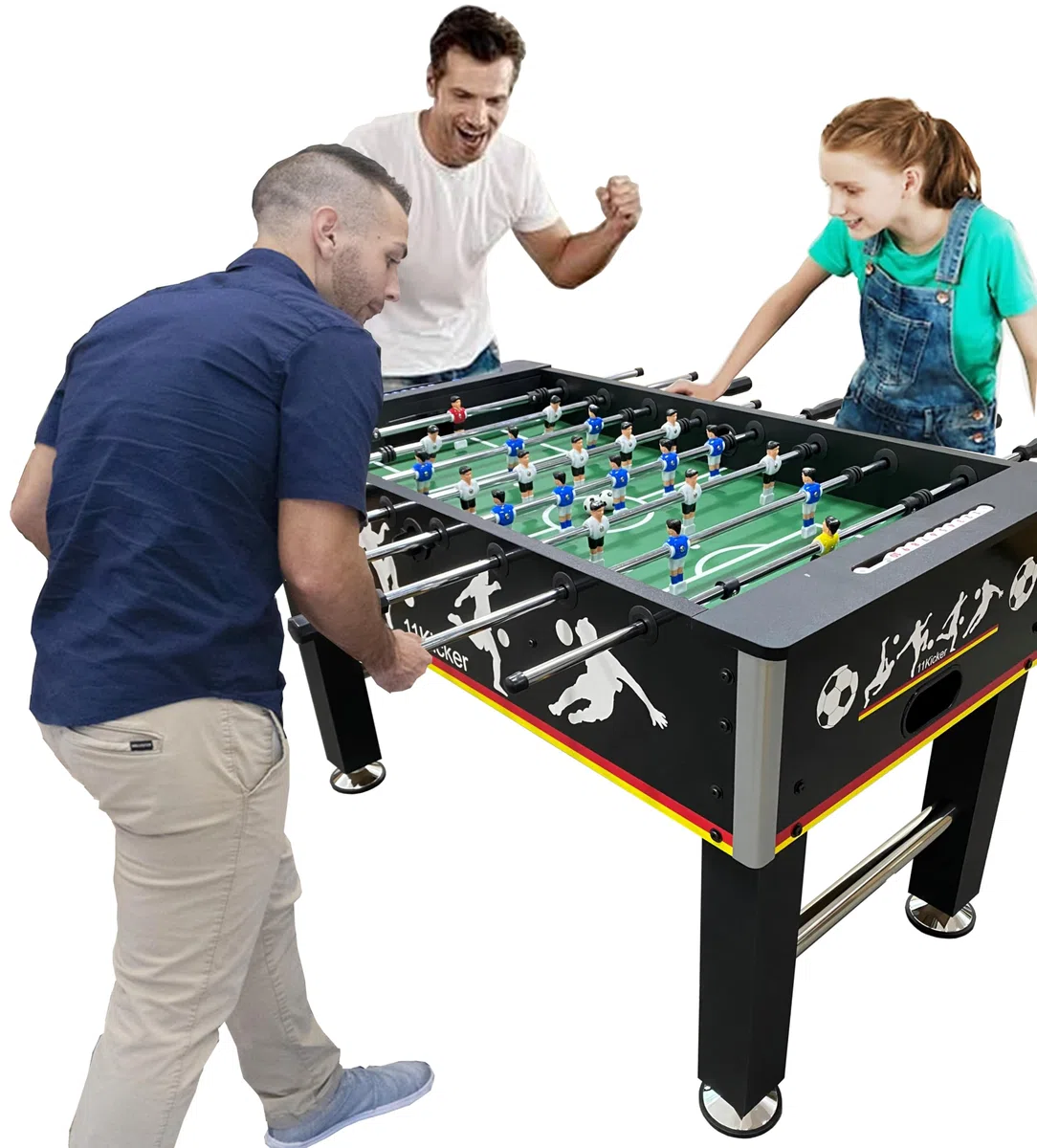Izzy Multifunktionale Spieltische 4-in-1-Tisch und Einzeltisch für Tischfußball, Billardtisch, Tischtennis, Speedhockey, Billard und Tischtennis