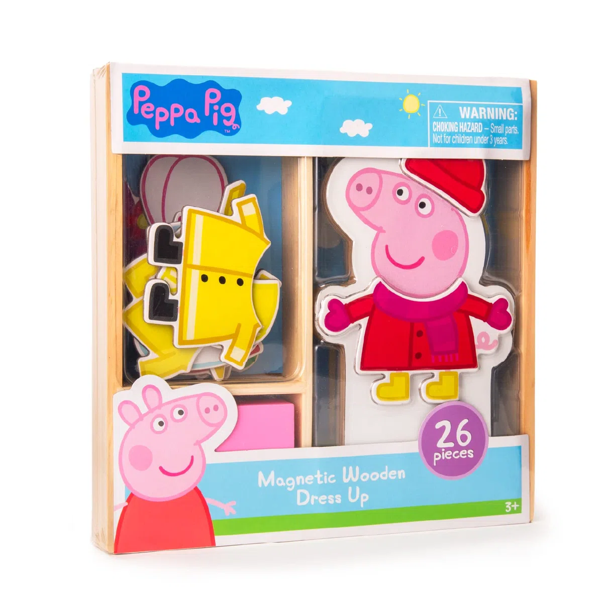 Peppa Pig Magnetic Wooden Dress-UP Set, FSC Wood, Wooden Toys, Preschool Dress UP DOLL