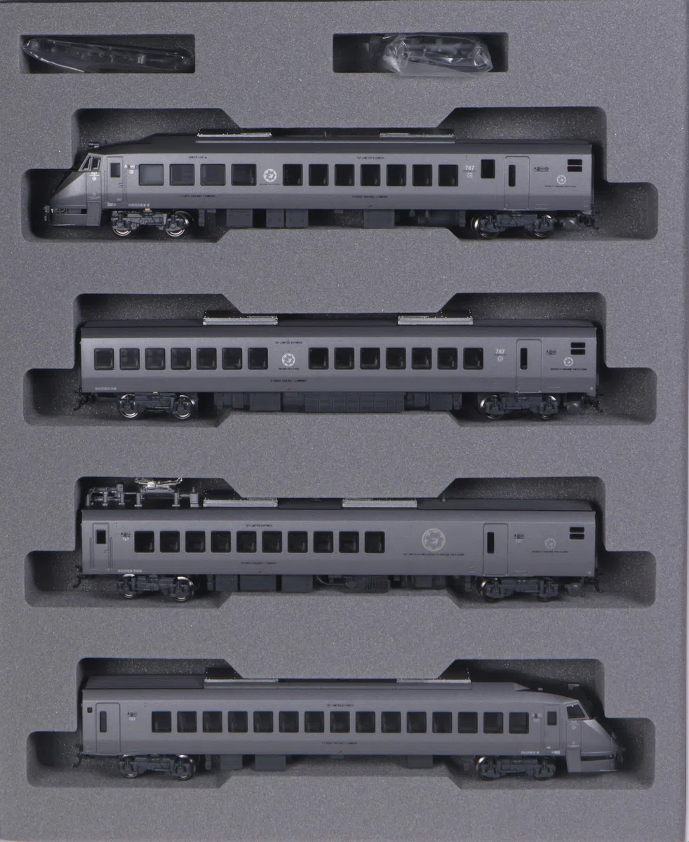 Kato JR 787 Series Around Kyushu 4 Car Add on Set - Metallic Grau - Zug - Tischplatte - Sculpture