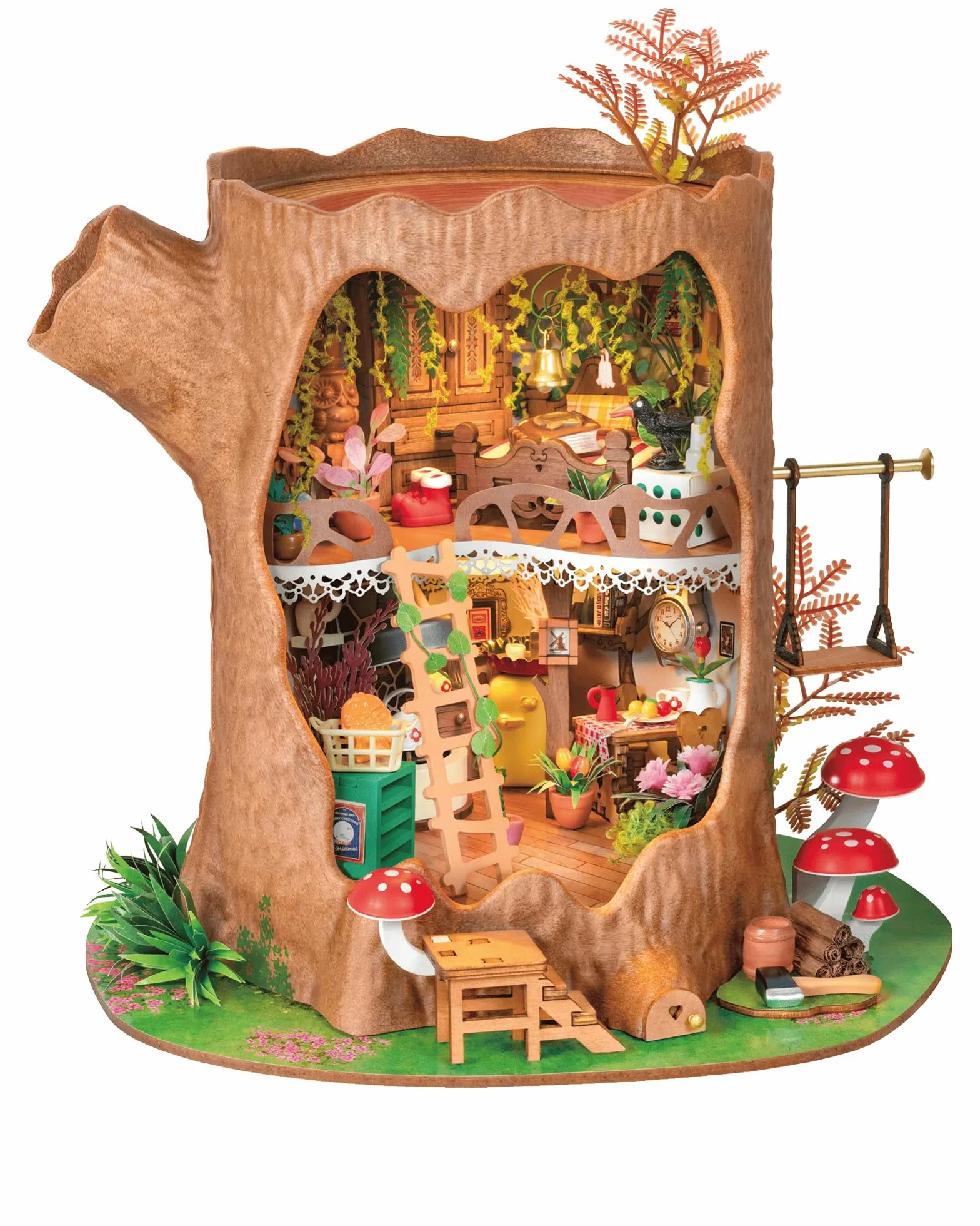 Rolife Miniatur Haus Märchenhaftes Baumhaus, 275-teiliges Mini Haus Selber Bauen Bastelset Erwachsene für Jugendliche Kein Kleber erforderlich, Puppenhaus Tiny House Bausatz 3D Puzzle