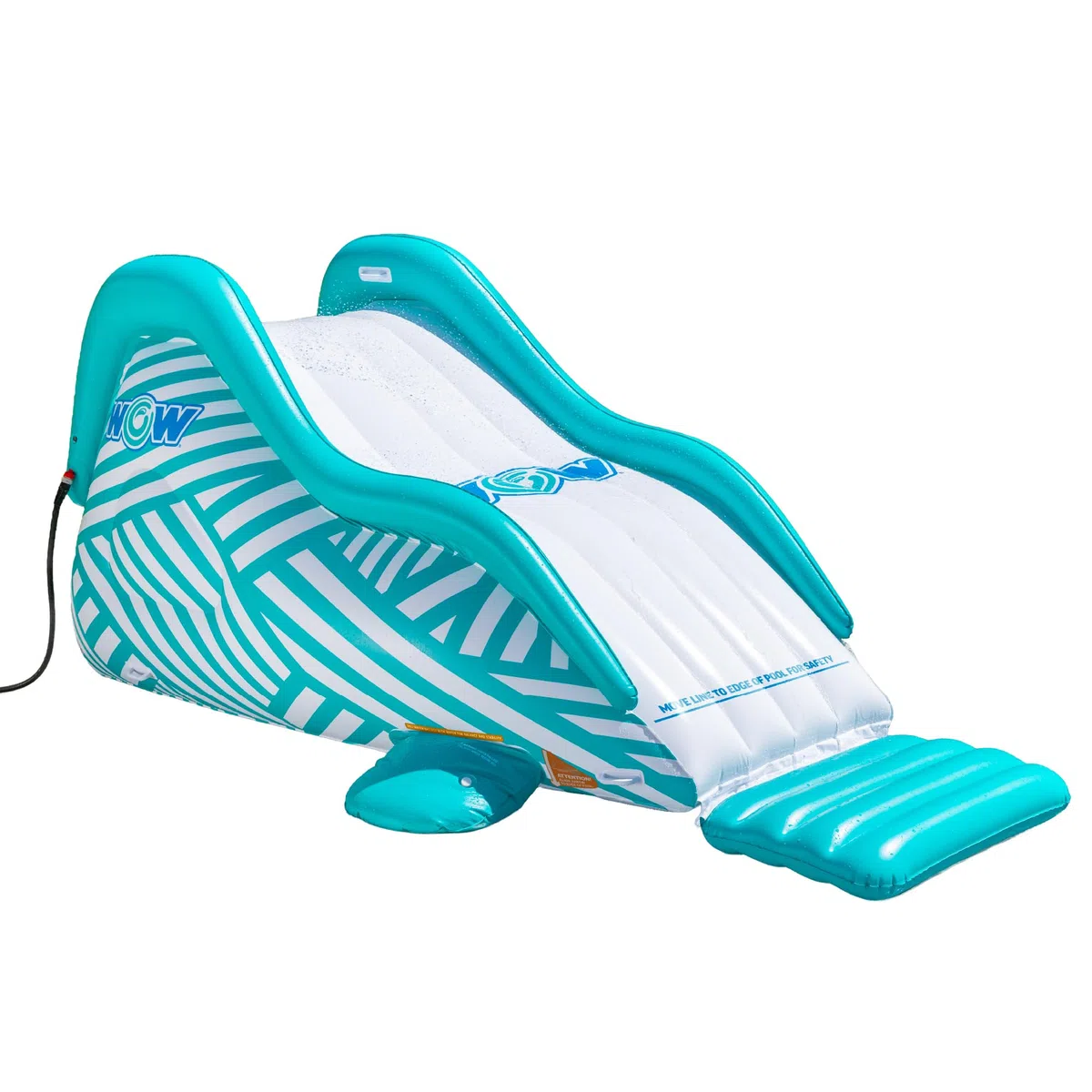 Wow Sports Wiggler Aufblasbare Sprinklerrutsche mit Mittelanschlag – Gartenschlauch-Aufsatz – Hinterhof-Wasserspiel – Kinder und Erwachsene