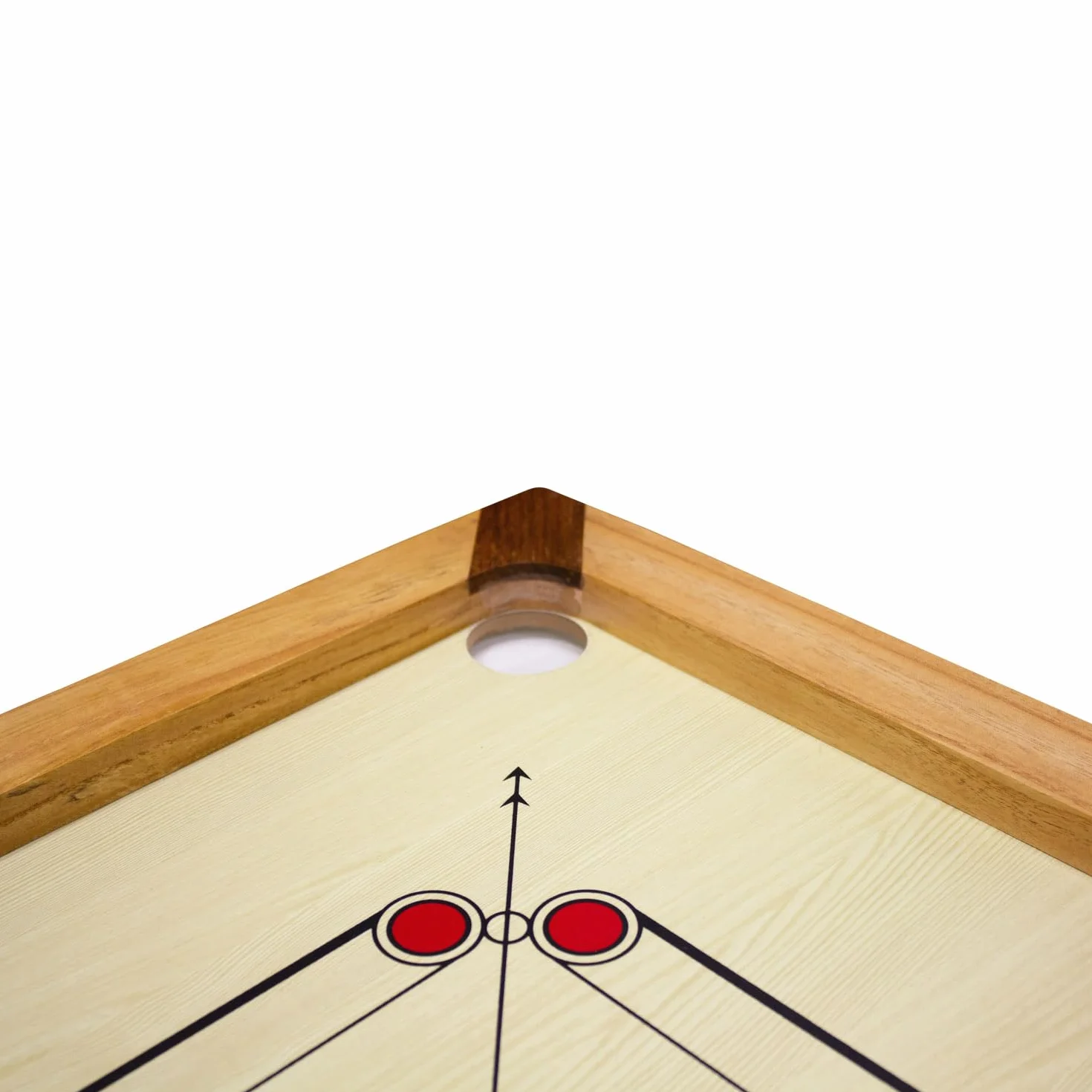 Carrom Board Turnier Synco 74x74 - Top Carrom Board mit komplettem Zubehör, Transporttasche und Gleitpulver - 2983