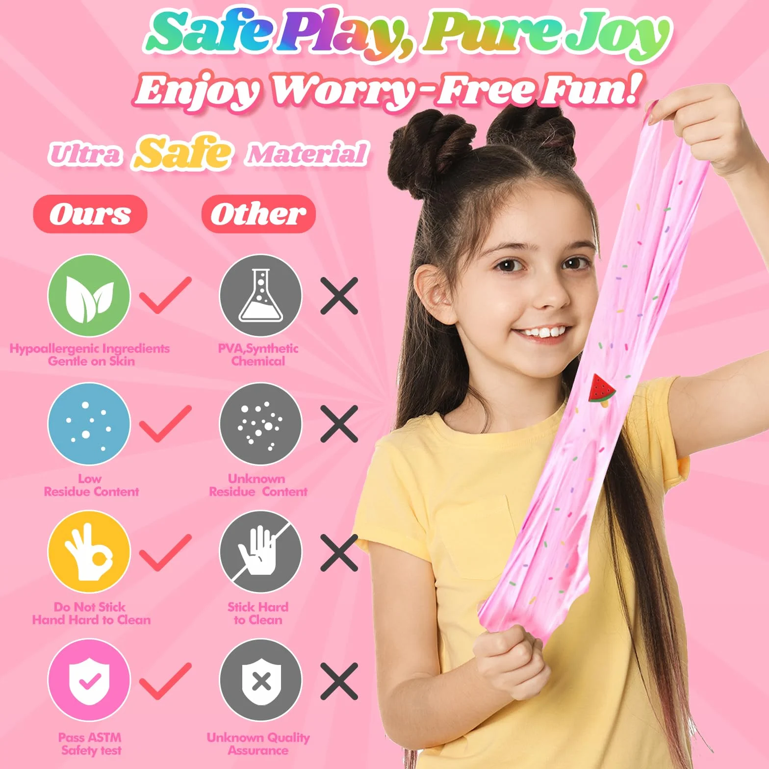 6er-Pack Butter-Slime-Set für Kinder – Duftendes DIY-Schleim-Spielzeug für Mädchen & Jungen ab 3 4 5 6 7 8 9 10 11 12 Jahren – Süßes Preppy-Zubehör – Geschenkidee für Teenager, Geburtstage, Party-Mitg